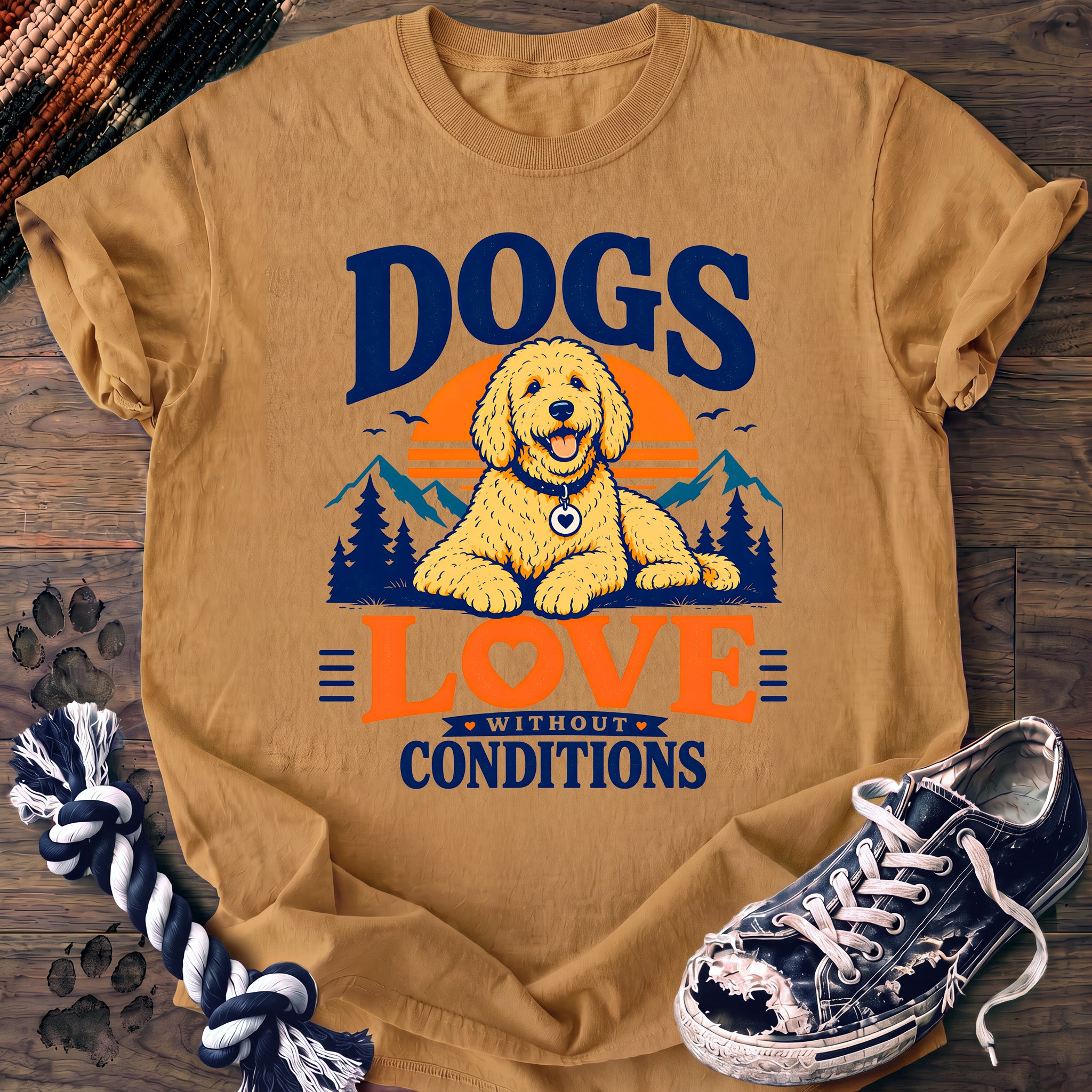 PAWSSION CLUB t-shirt in Mustard color - SKU PC-0224