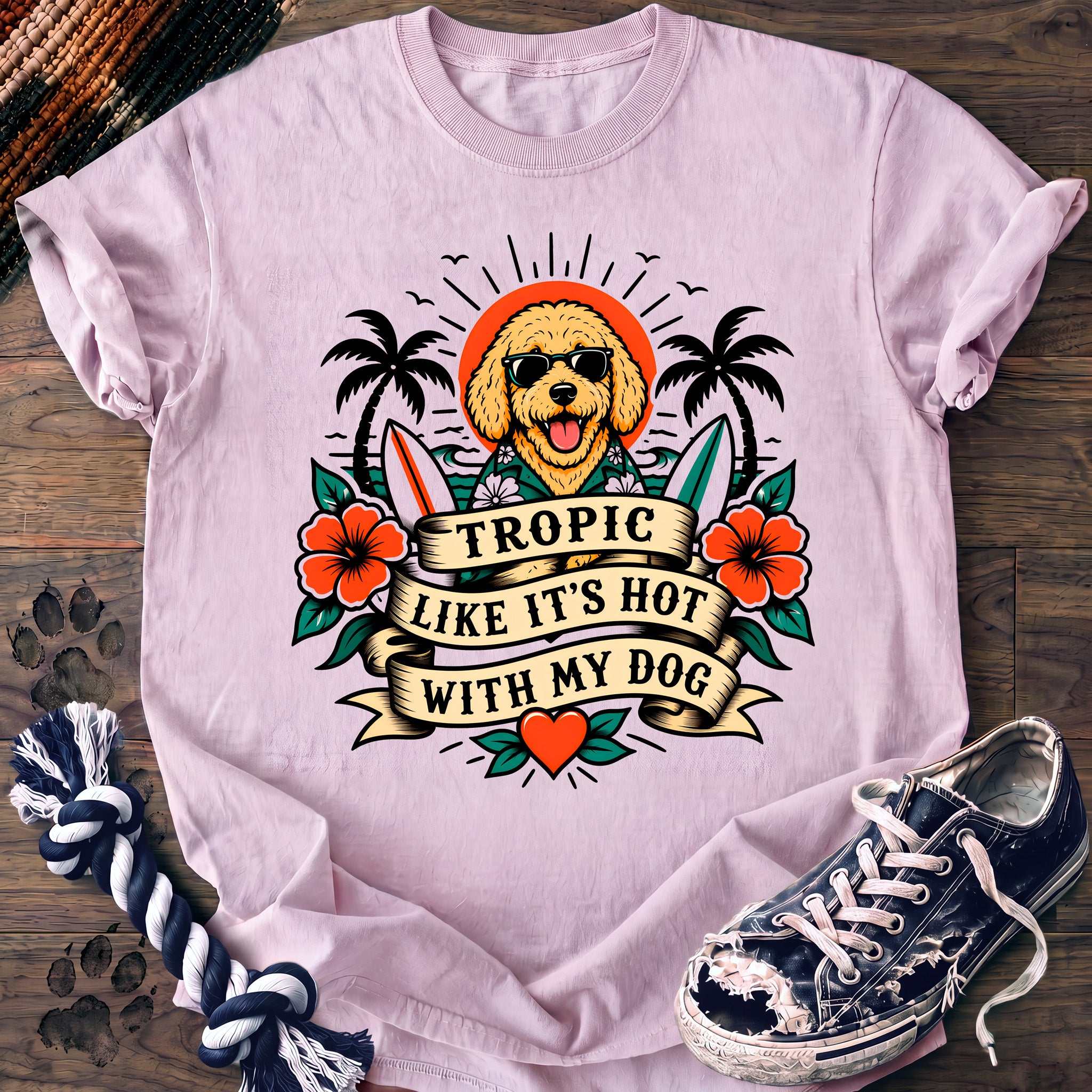 PAWSSION CLUB t-shirt in Blossom color - SKU PC-0225