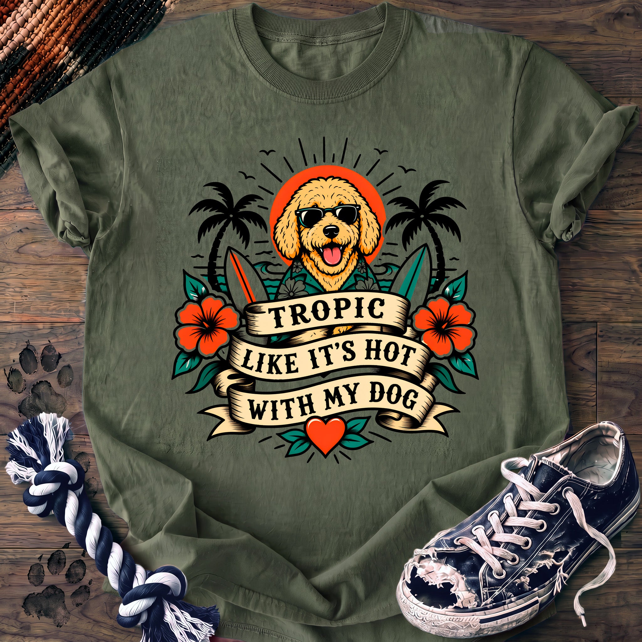 PAWSSION CLUB t-shirt in LightGreen color - SKU PC-0225