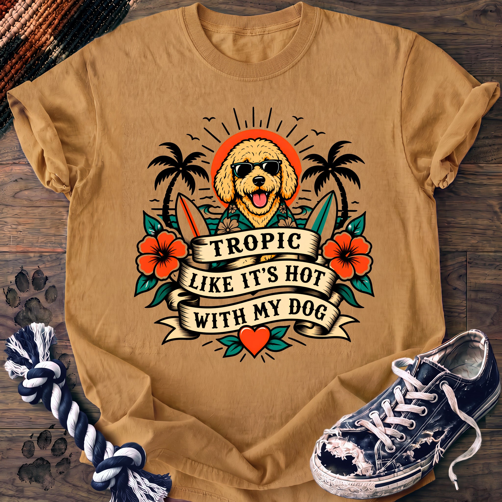 PAWSSION CLUB t-shirt in Mustard color - SKU PC-0225