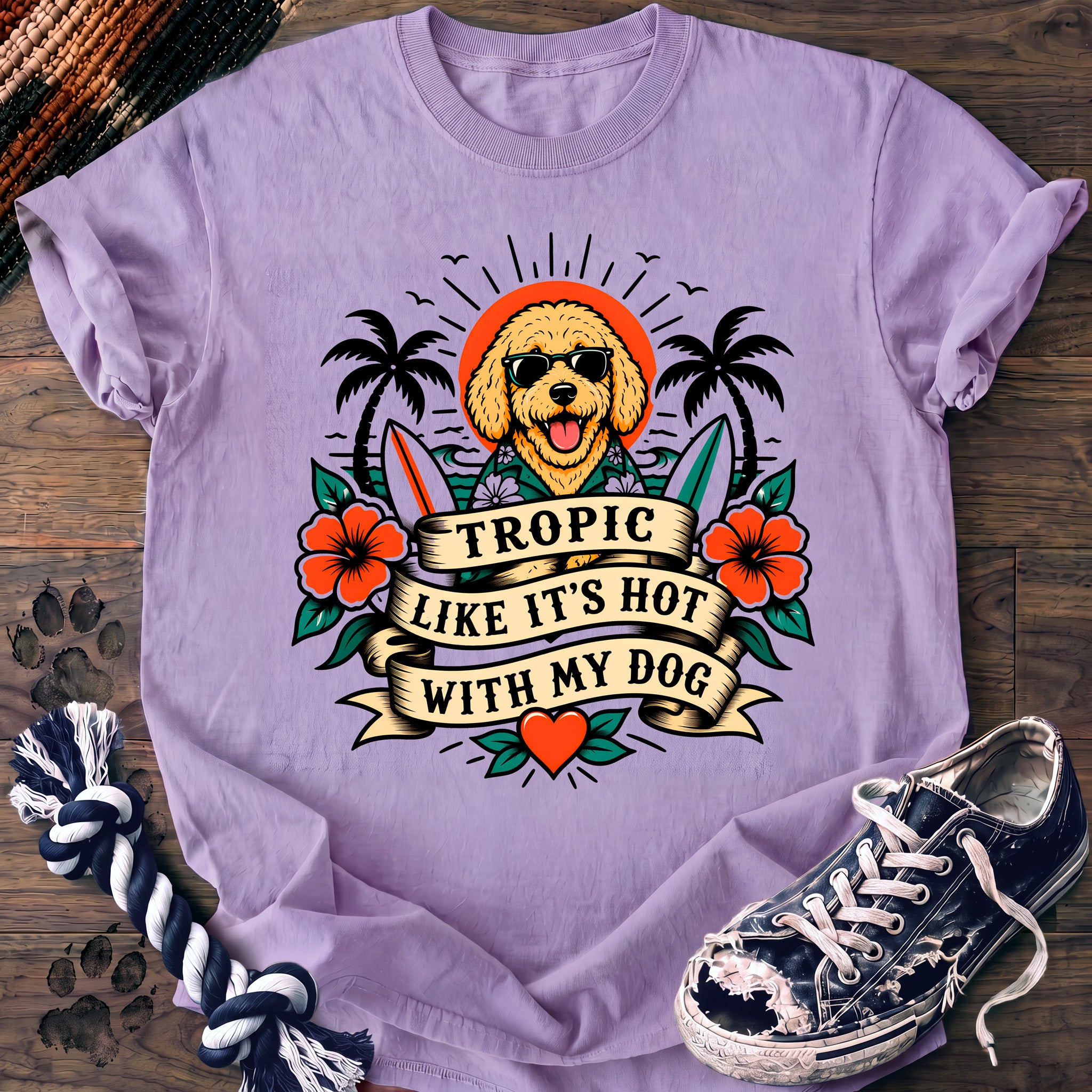 PAWSSION CLUB t-shirt in Orchid color - SKU PC-0225