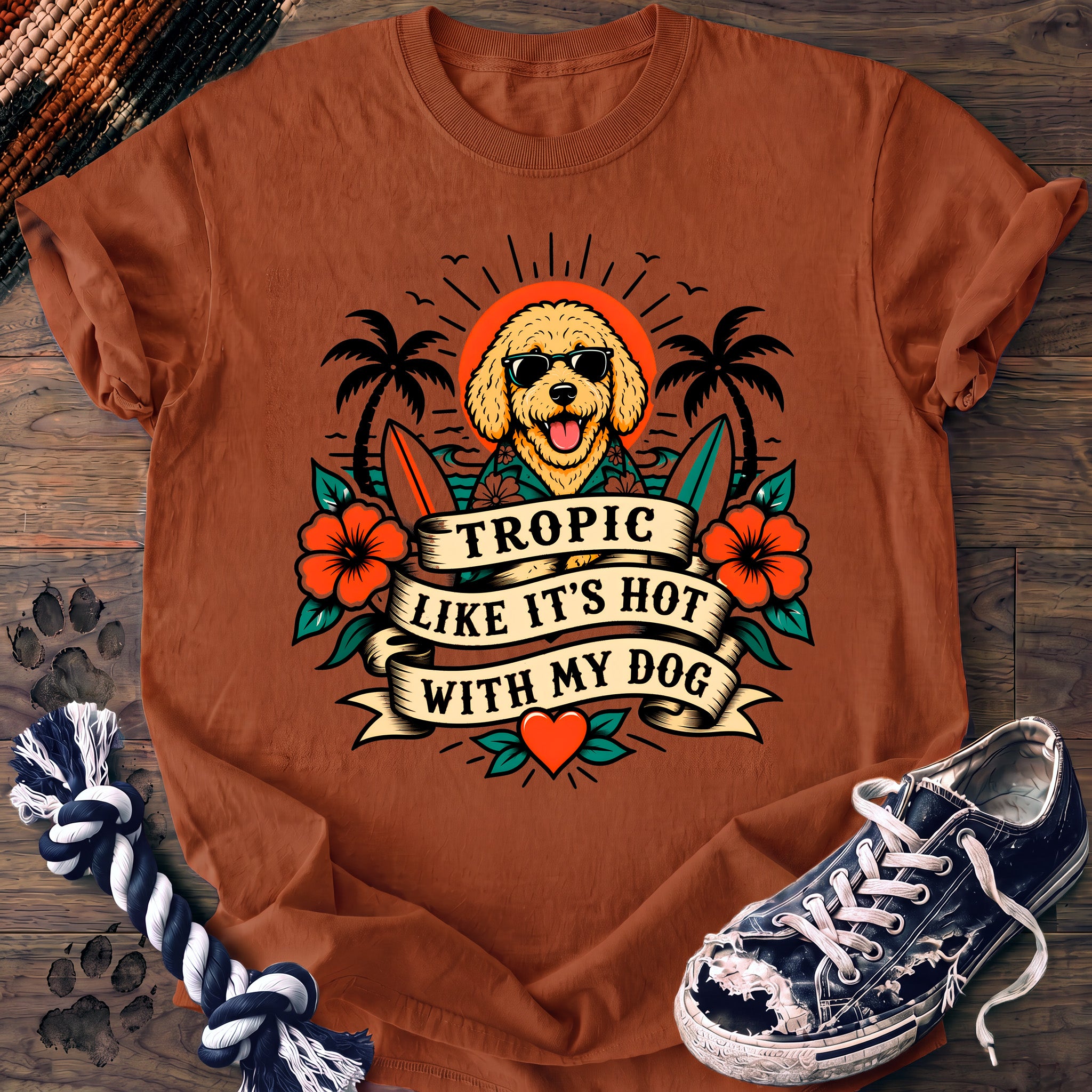 PAWSSION CLUB t-shirt in Yam color - SKU PC-0225