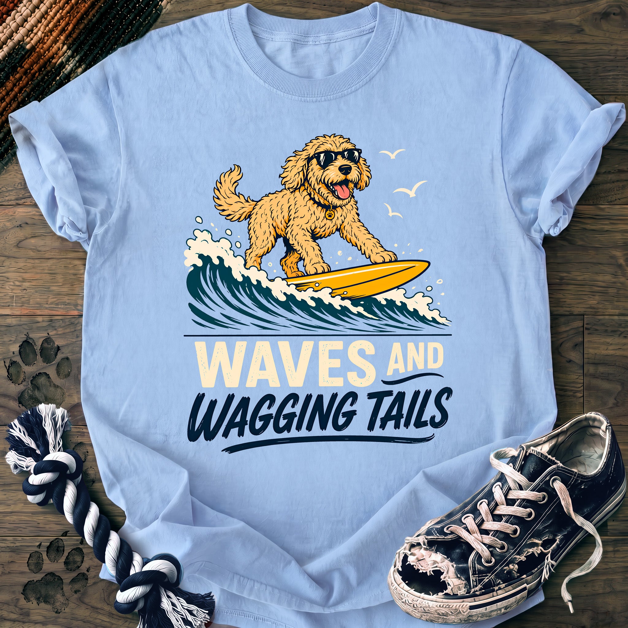 PAWSSION CLUB t-shirt in Chambray color - SKU PC-0227