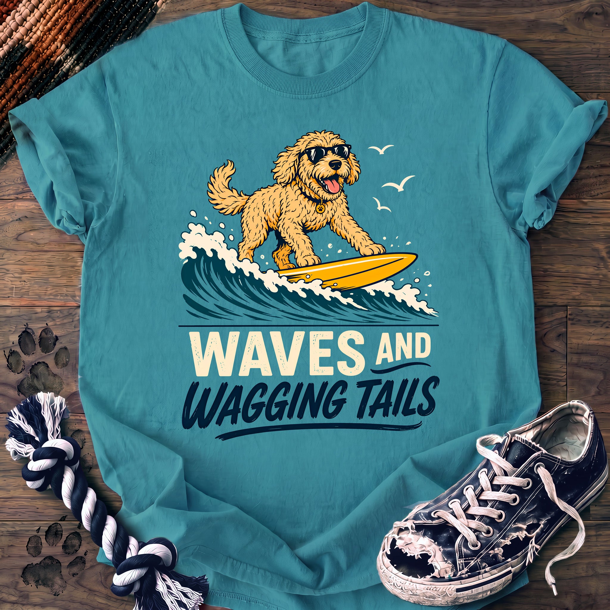 PAWSSION CLUB t-shirt in LagoonBlue color - SKU PC-0227