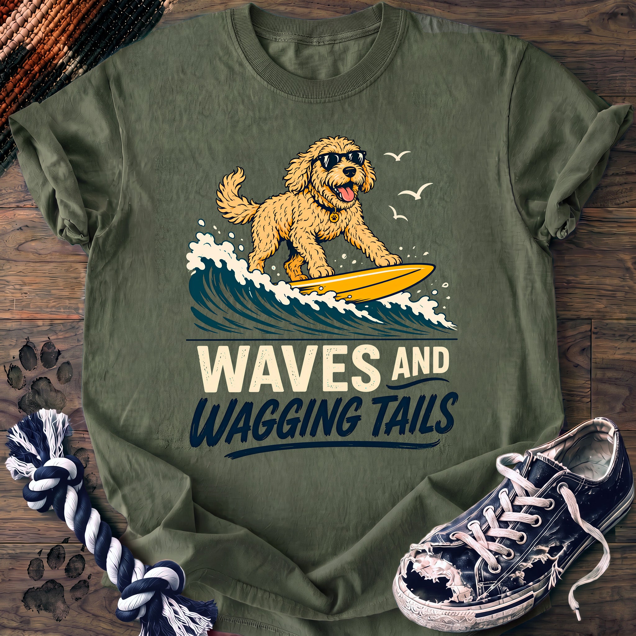PAWSSION CLUB t-shirt in LightGreen color - SKU PC-0227