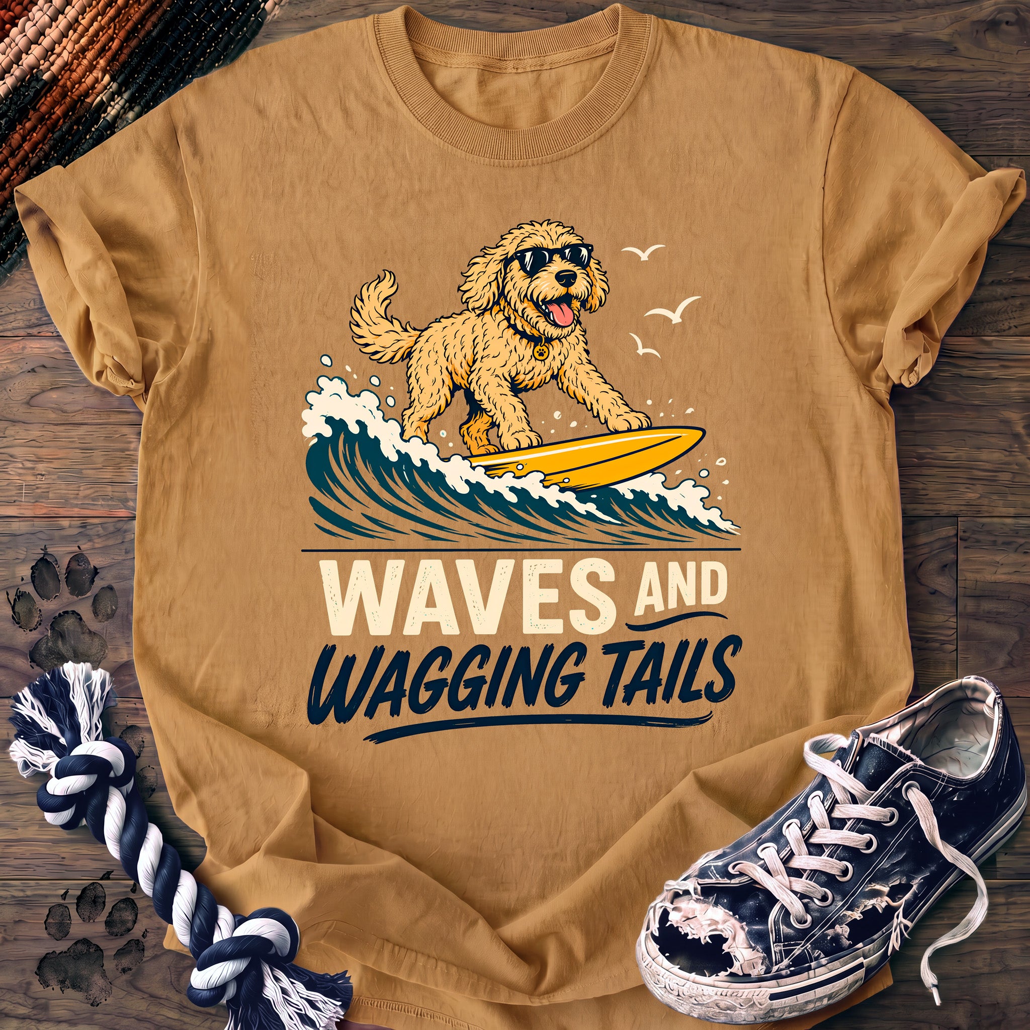 PAWSSION CLUB t-shirt in Mustard color - SKU PC-0227