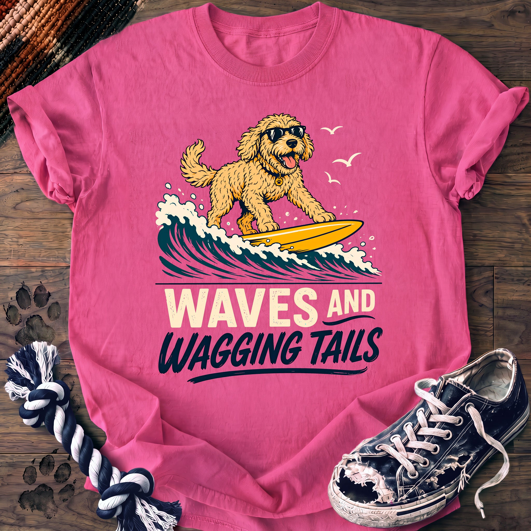 PAWSSION CLUB t-shirt in NeonPink color - SKU PC-0227