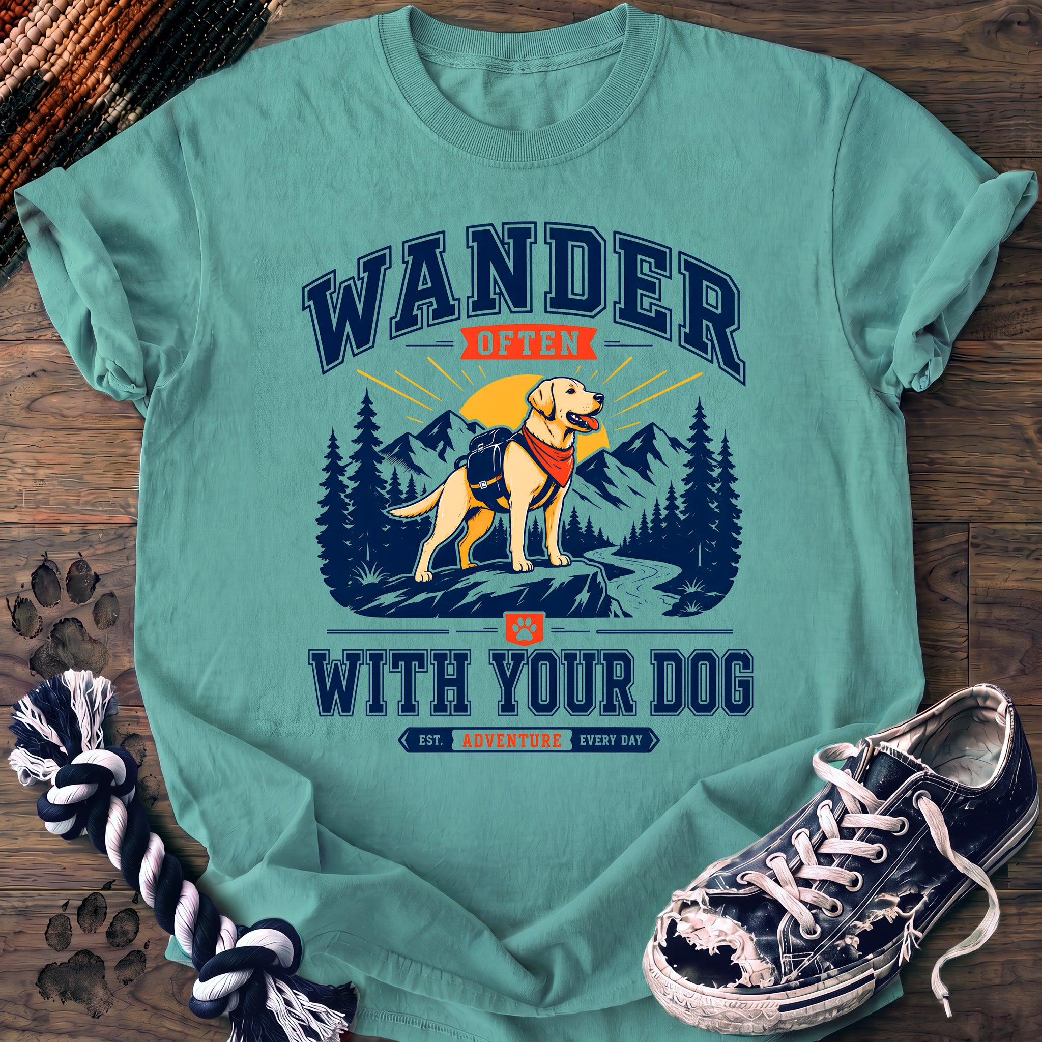 PAWSSION CLUB t-shirt in ChalkyMint color - SKU PC-0228