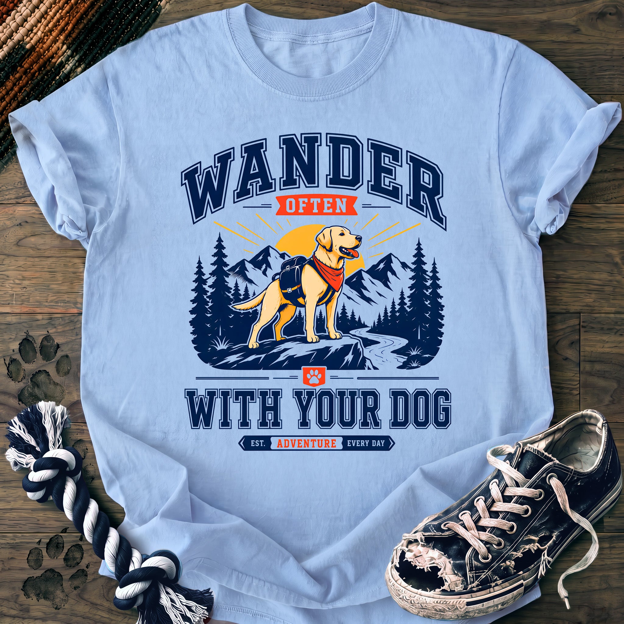 PAWSSION CLUB t-shirt in Chambray color - SKU PC-0228