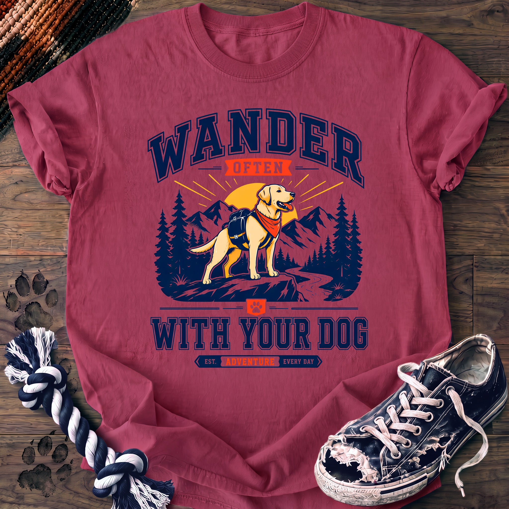PAWSSION CLUB t-shirt in Crunchberry color - SKU PC-0228