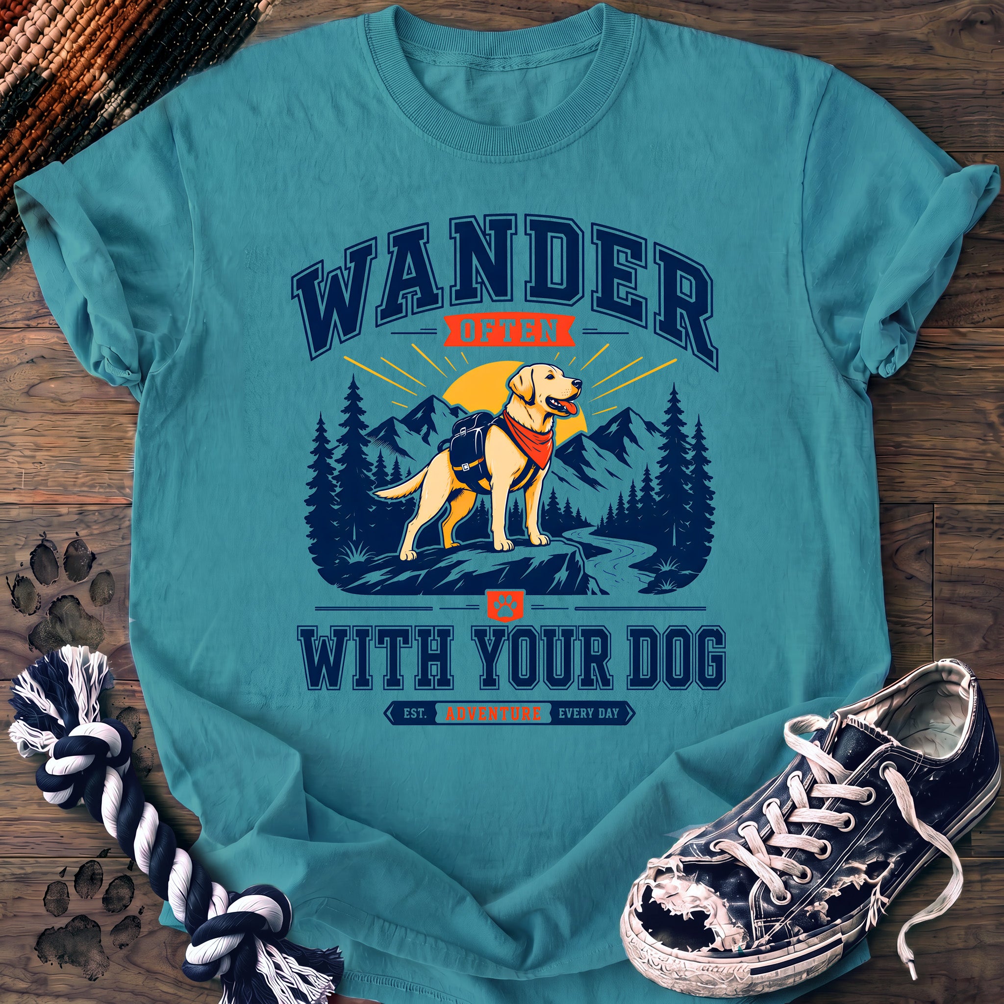 PAWSSION CLUB t-shirt in LagoonBlue color - SKU PC-0228