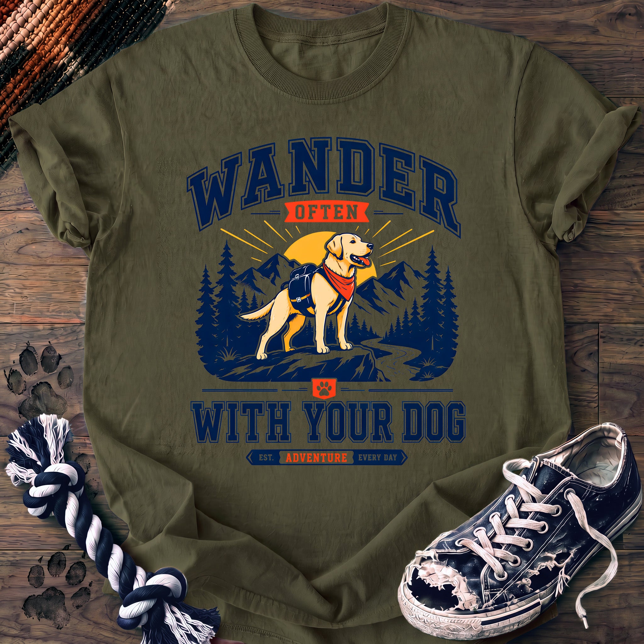 PAWSSION CLUB t-shirt in Moss color - SKU PC-0228