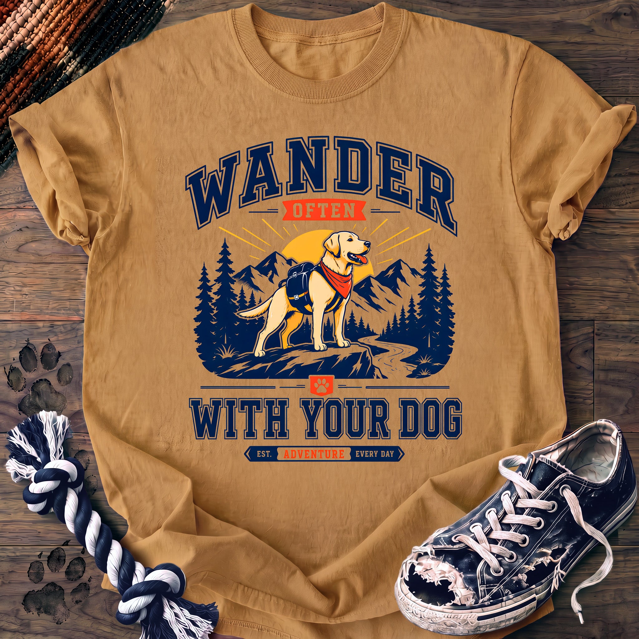 PAWSSION CLUB t-shirt in Mustard color - SKU PC-0228