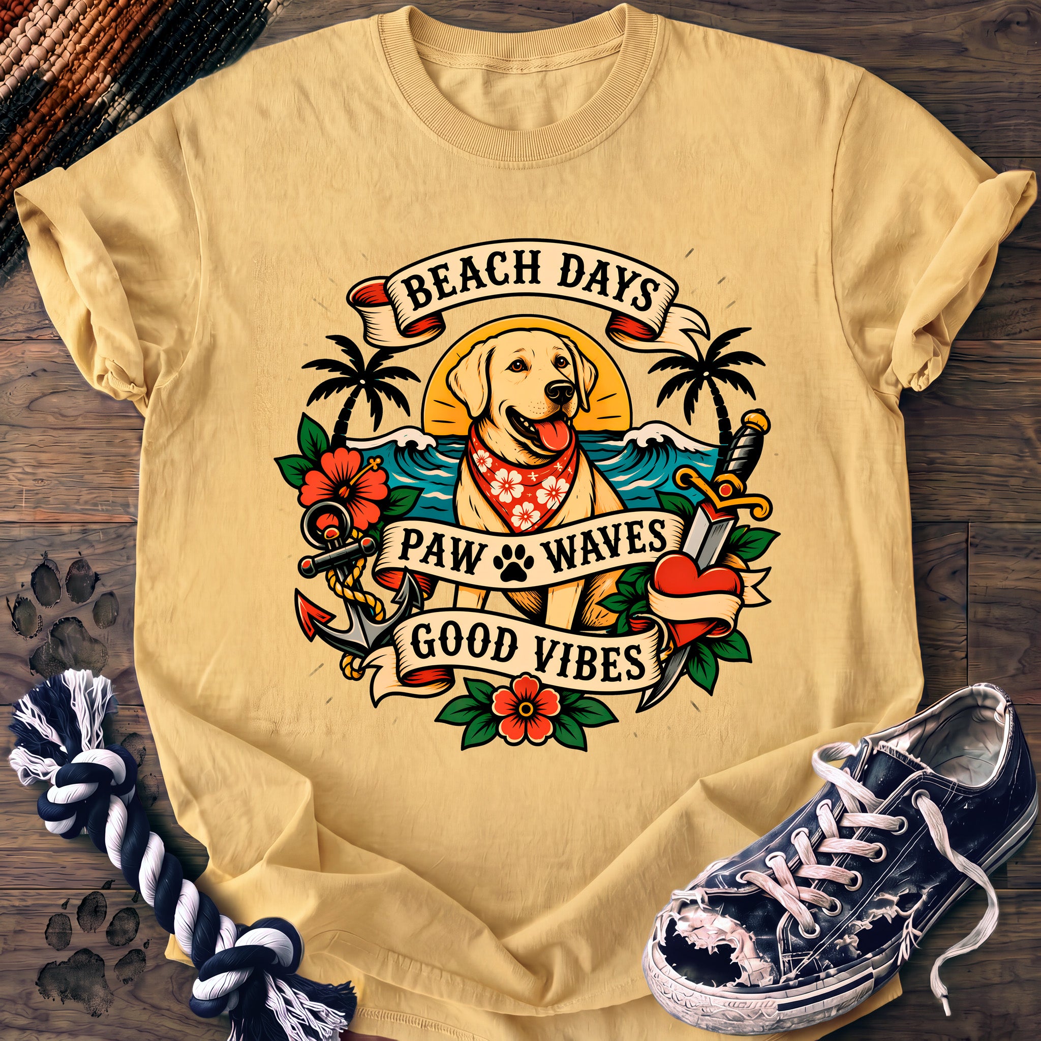 PAWSSION CLUB t-shirt in Butter color - SKU PC-0229