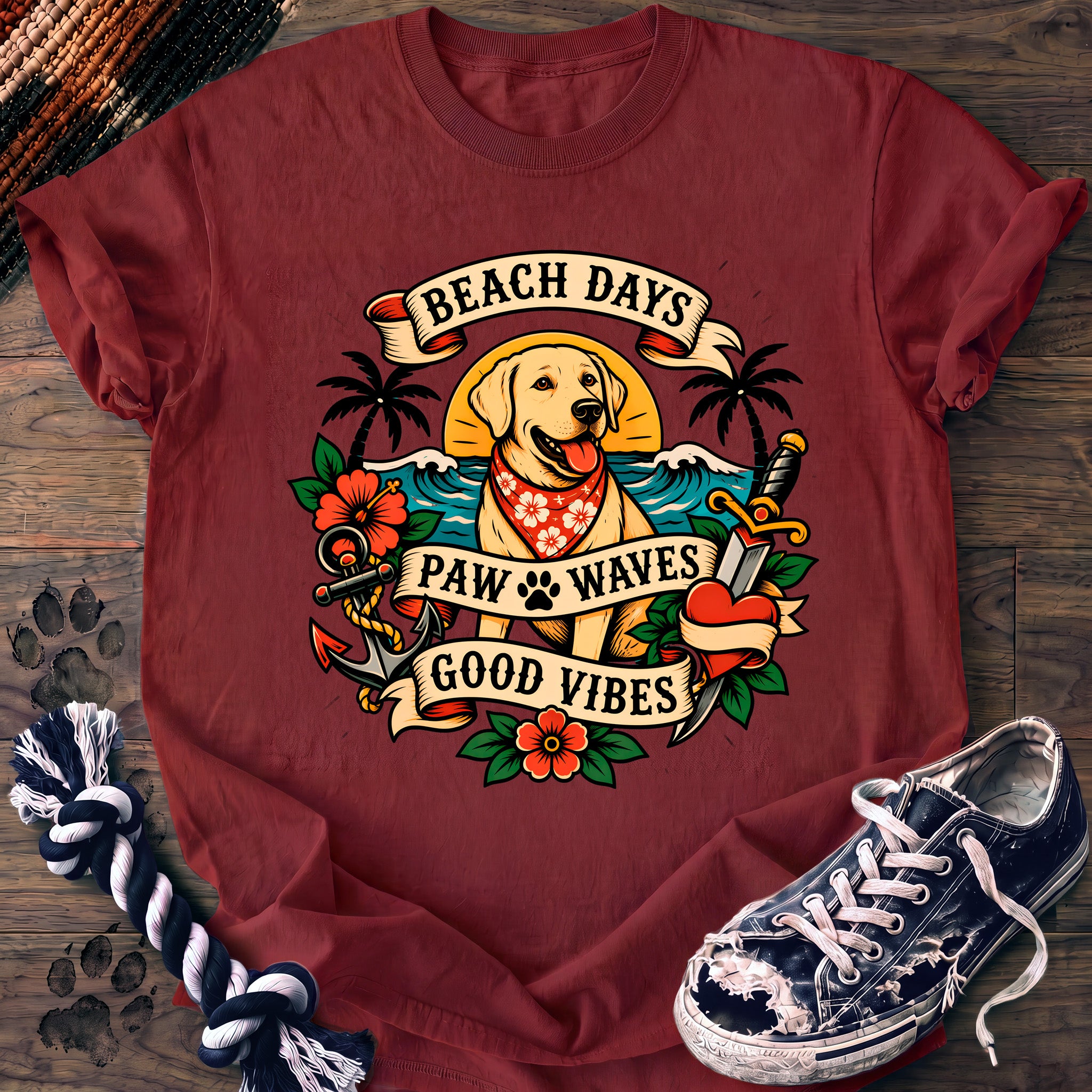 PAWSSION CLUB t-shirt in Chili color - SKU PC-0229