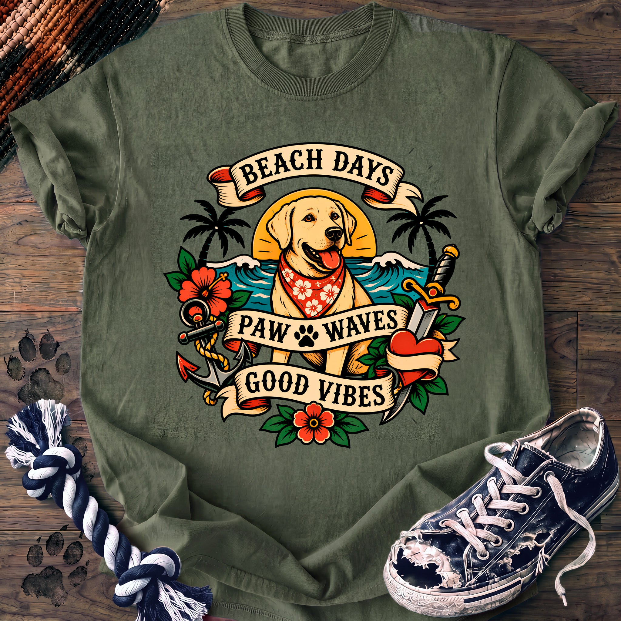 PAWSSION CLUB t-shirt in LightGreen color - SKU PC-0229