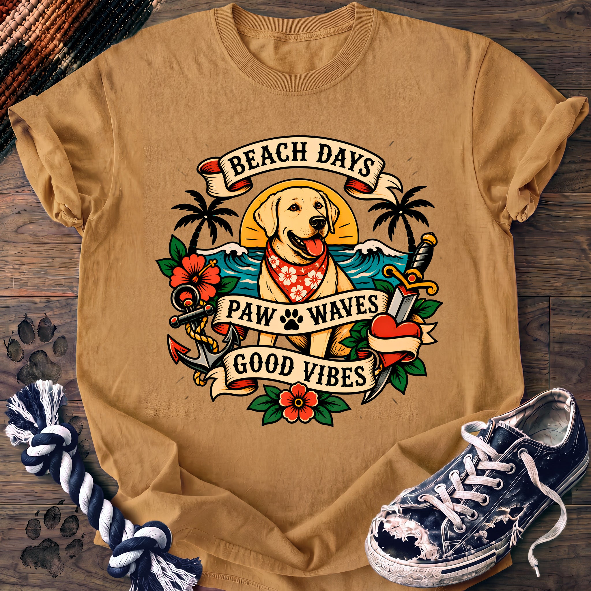 PAWSSION CLUB t-shirt in Mustard color - SKU PC-0229