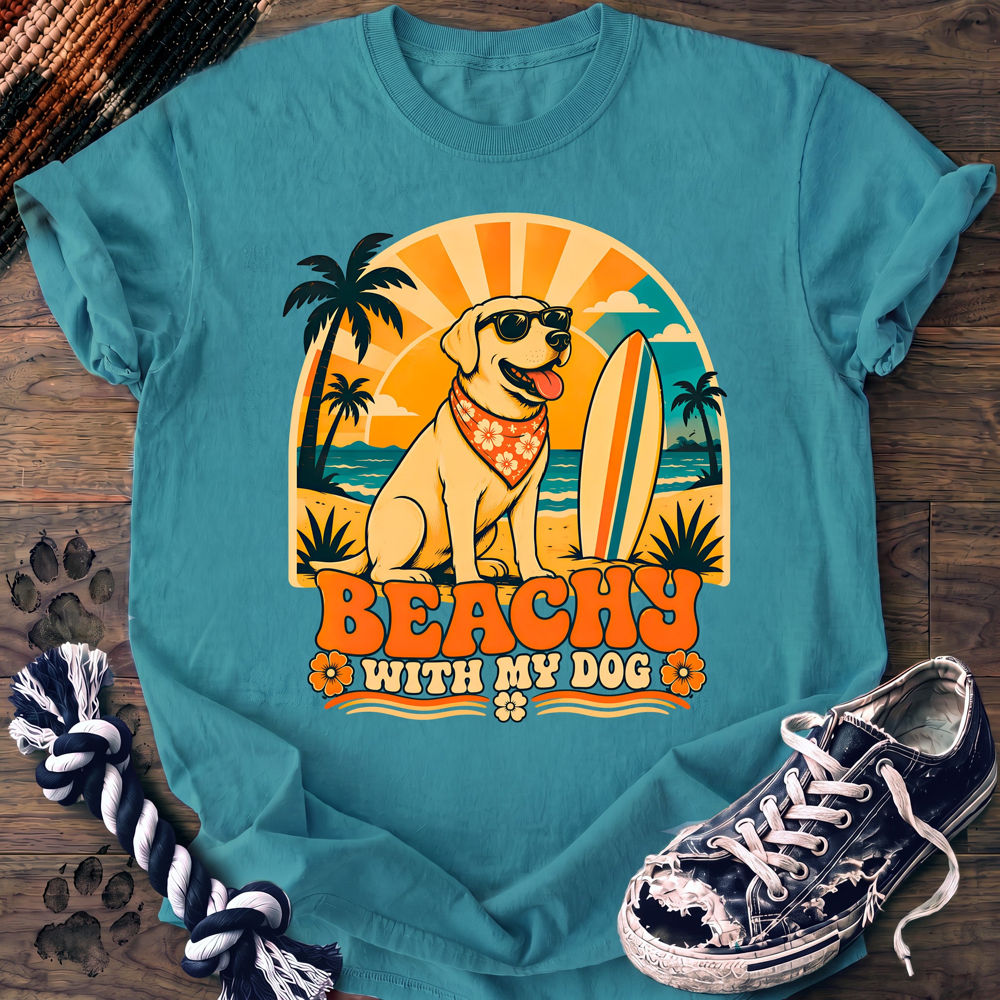 PAWSSION CLUB t-shirt in LagoonBlue color - SKU PC-0230