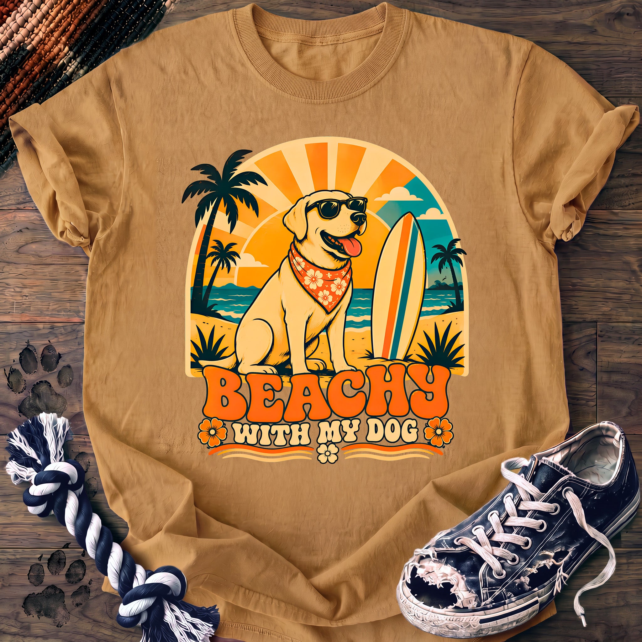 PAWSSION CLUB t-shirt in Mustard color - SKU PC-0230