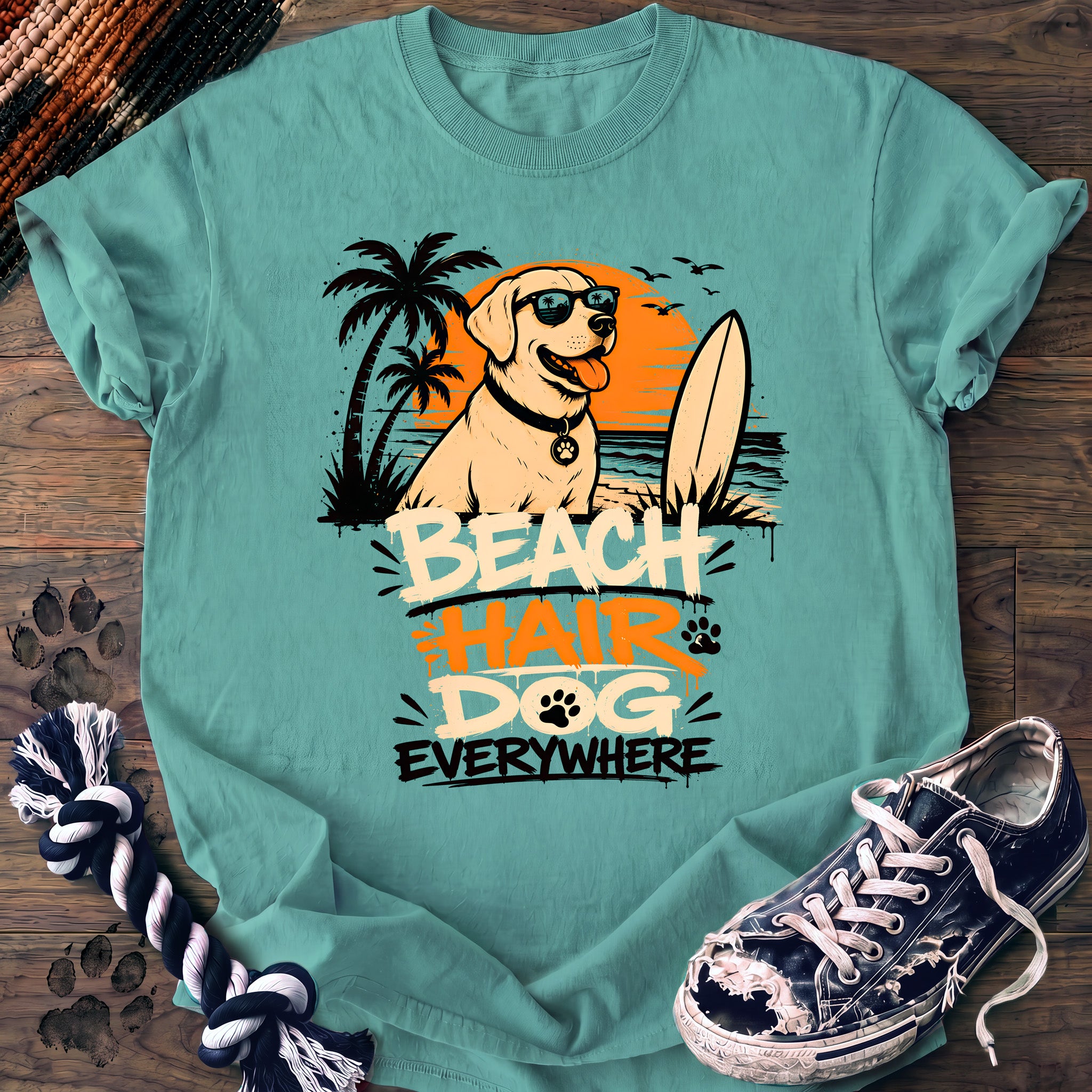 PAWSSION CLUB t-shirt in ChalkyMint color - SKU PC-0231