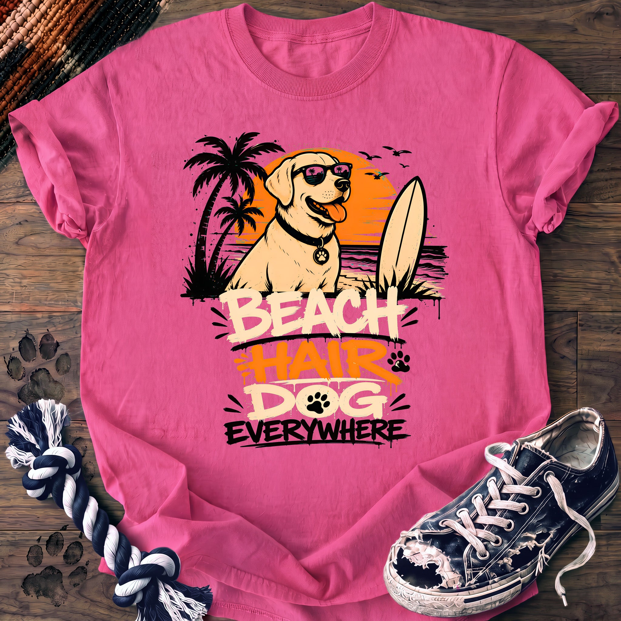PAWSSION CLUB t-shirt in NeonPink color - SKU PC-0231