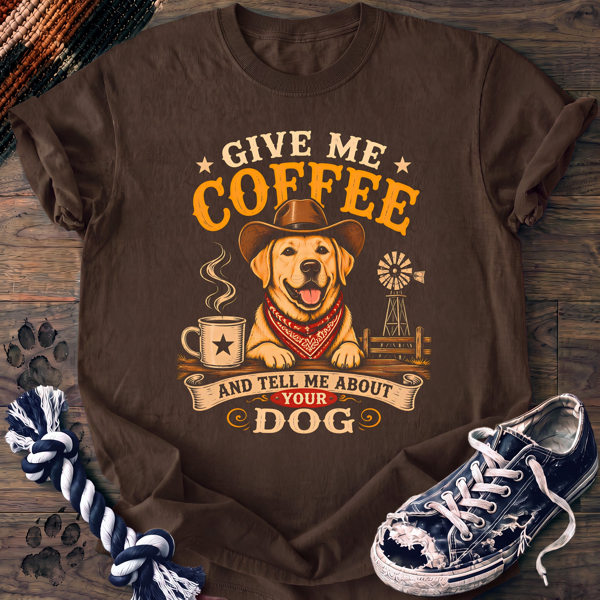 PAWSSION CLUB t-shirt in Espresso color - SKU PC-0232