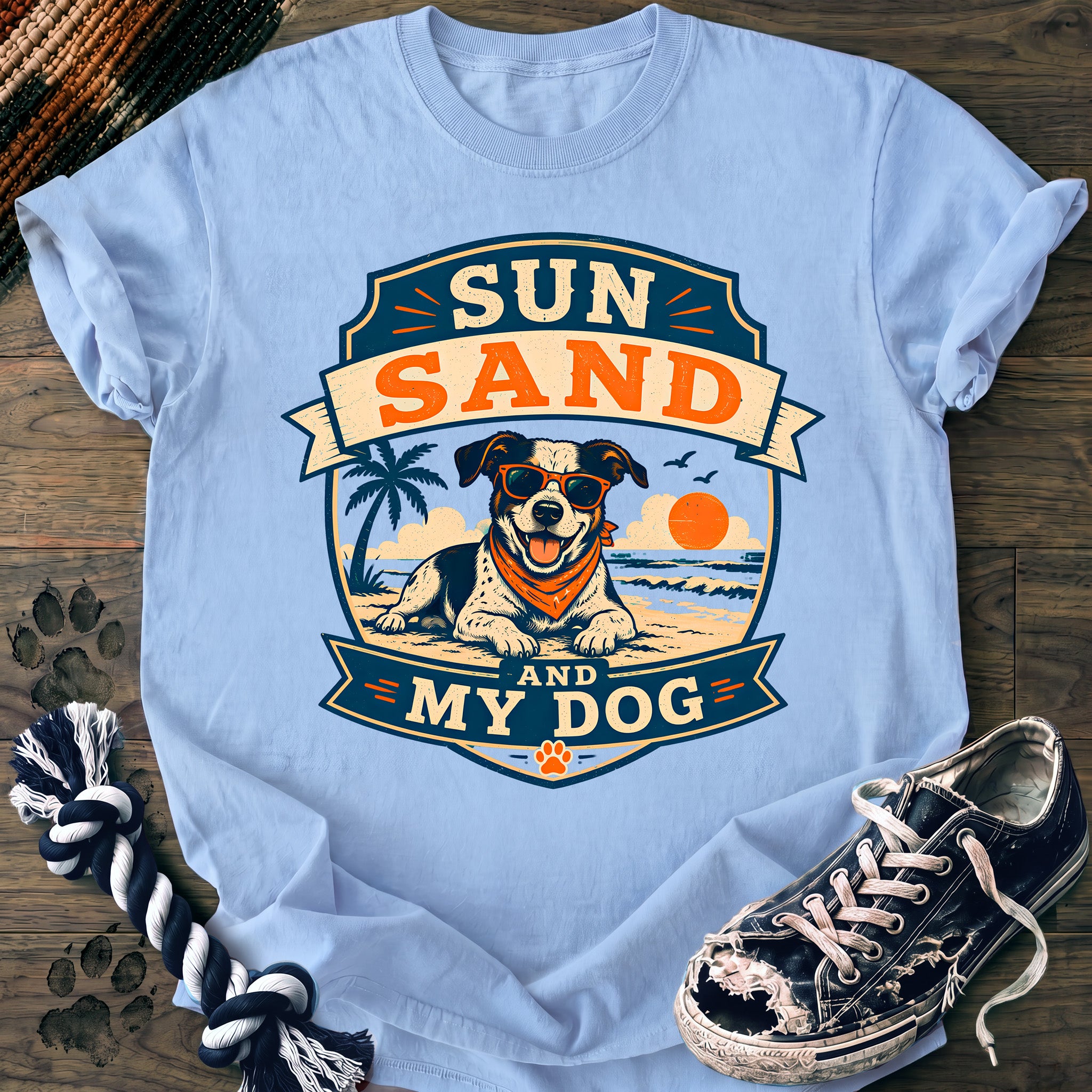 PAWSSION CLUB t-shirt in Chambray color - SKU PC-0233