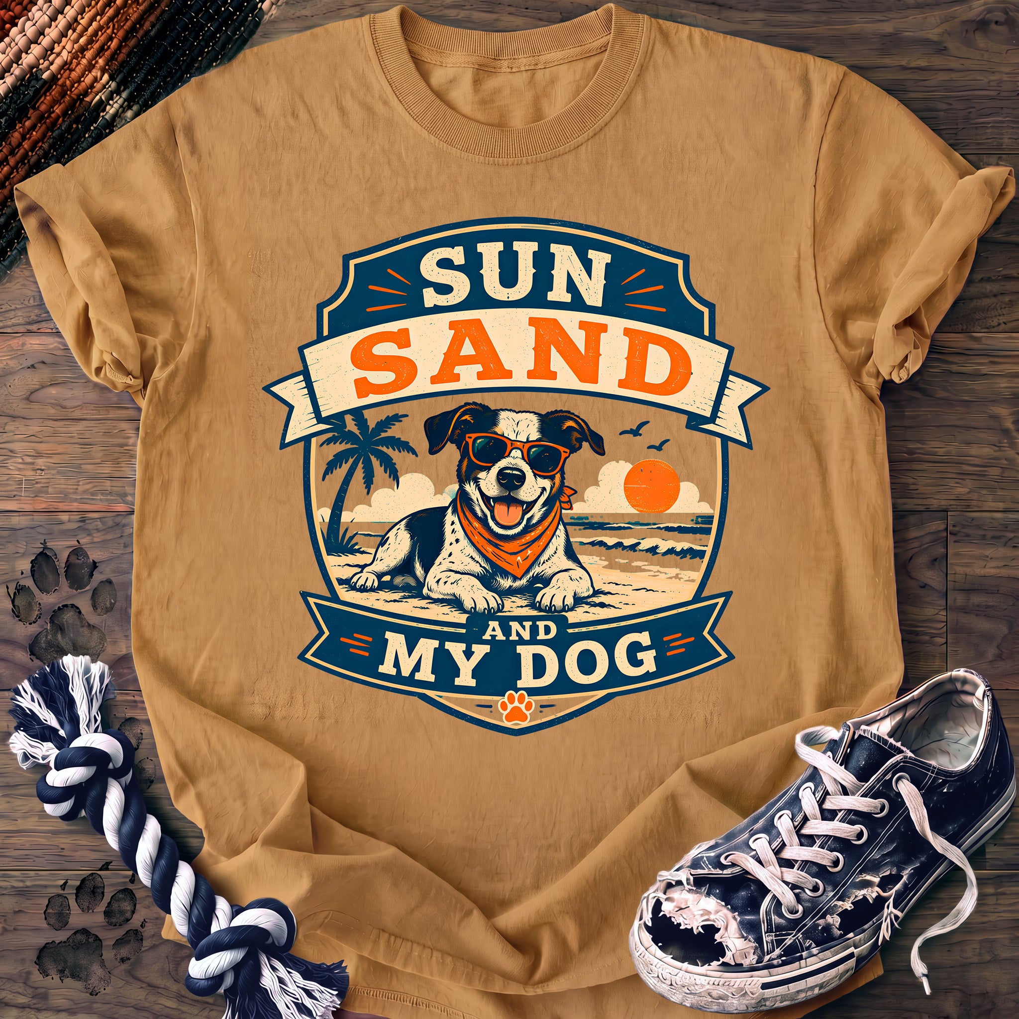 PAWSSION CLUB t-shirt in Mustard color - SKU PC-0233