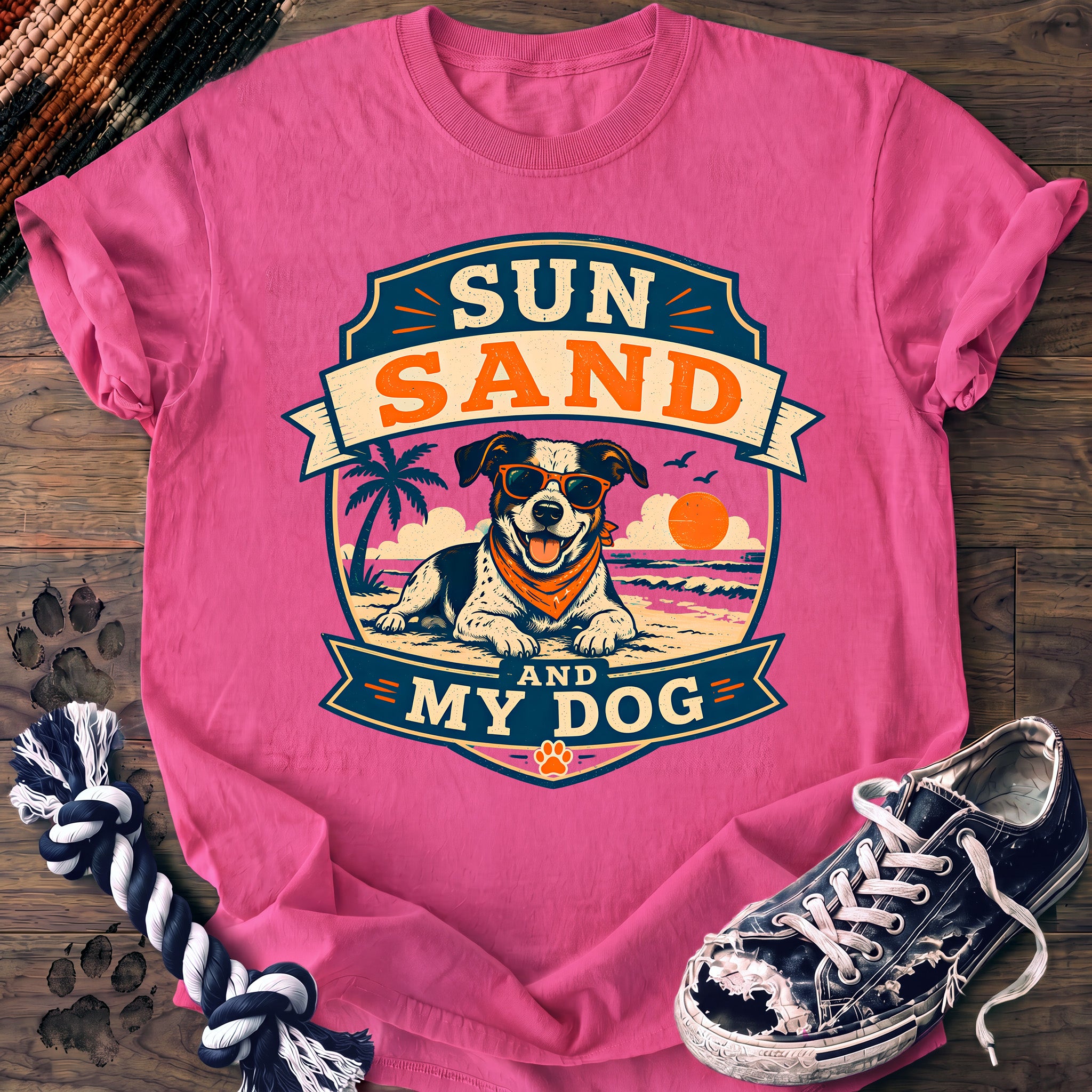 PAWSSION CLUB t-shirt in NeonPink color - SKU PC-0233