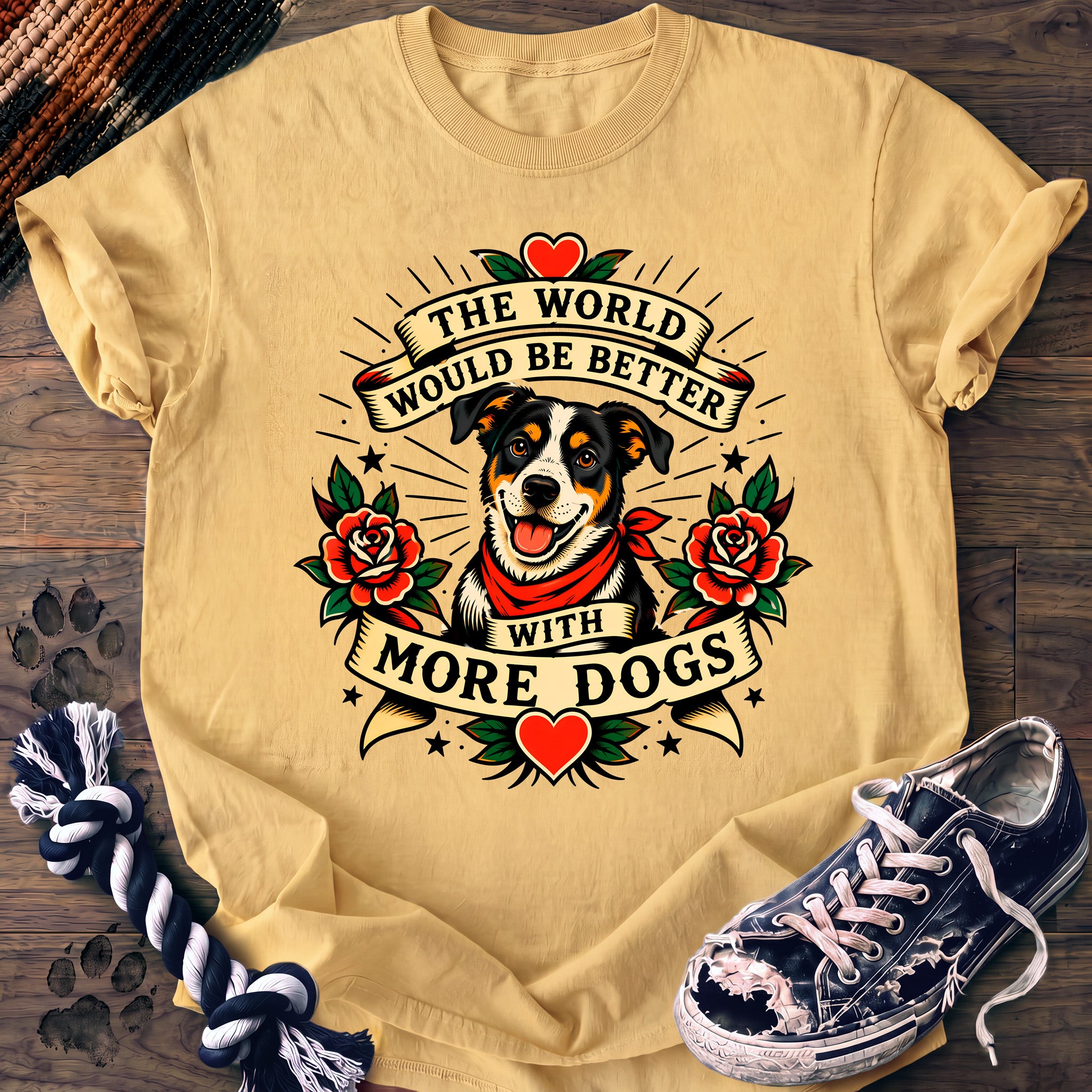 PAWSSION CLUB t-shirt in Butter color - SKU PC-0235