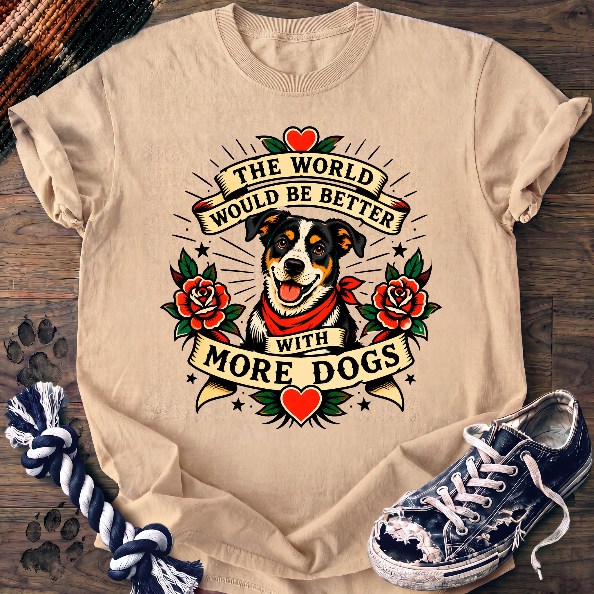 PAWSSION CLUB t-shirt in Ivory color - SKU PC-0235