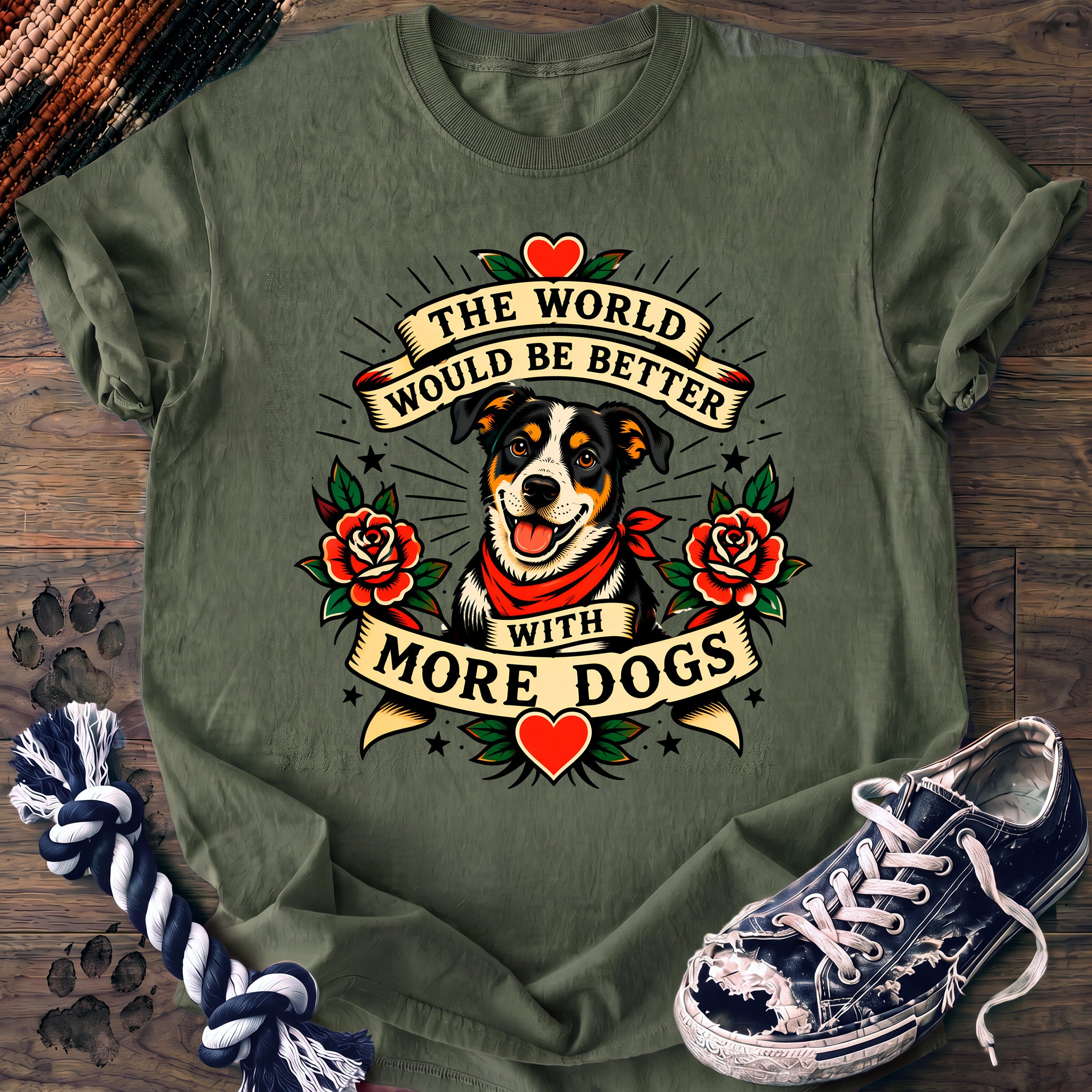 PAWSSION CLUB t-shirt in LightGreen color - SKU PC-0235