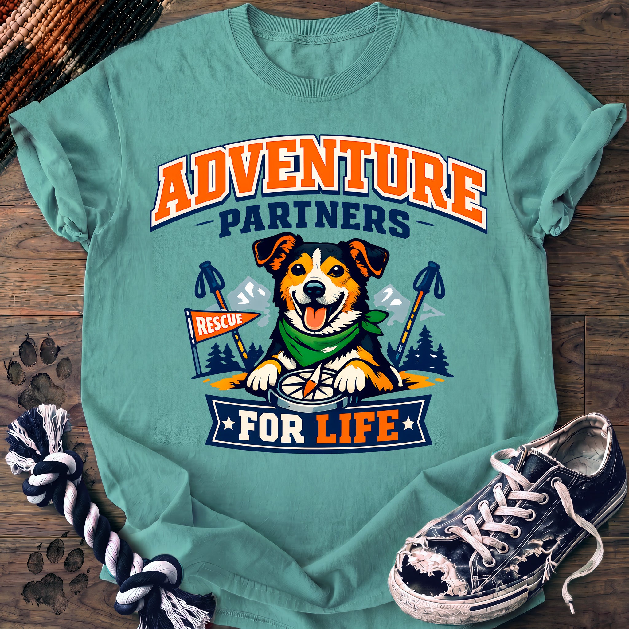 PAWSSION CLUB t-shirt in ChalkyMint color - SKU PC-0237