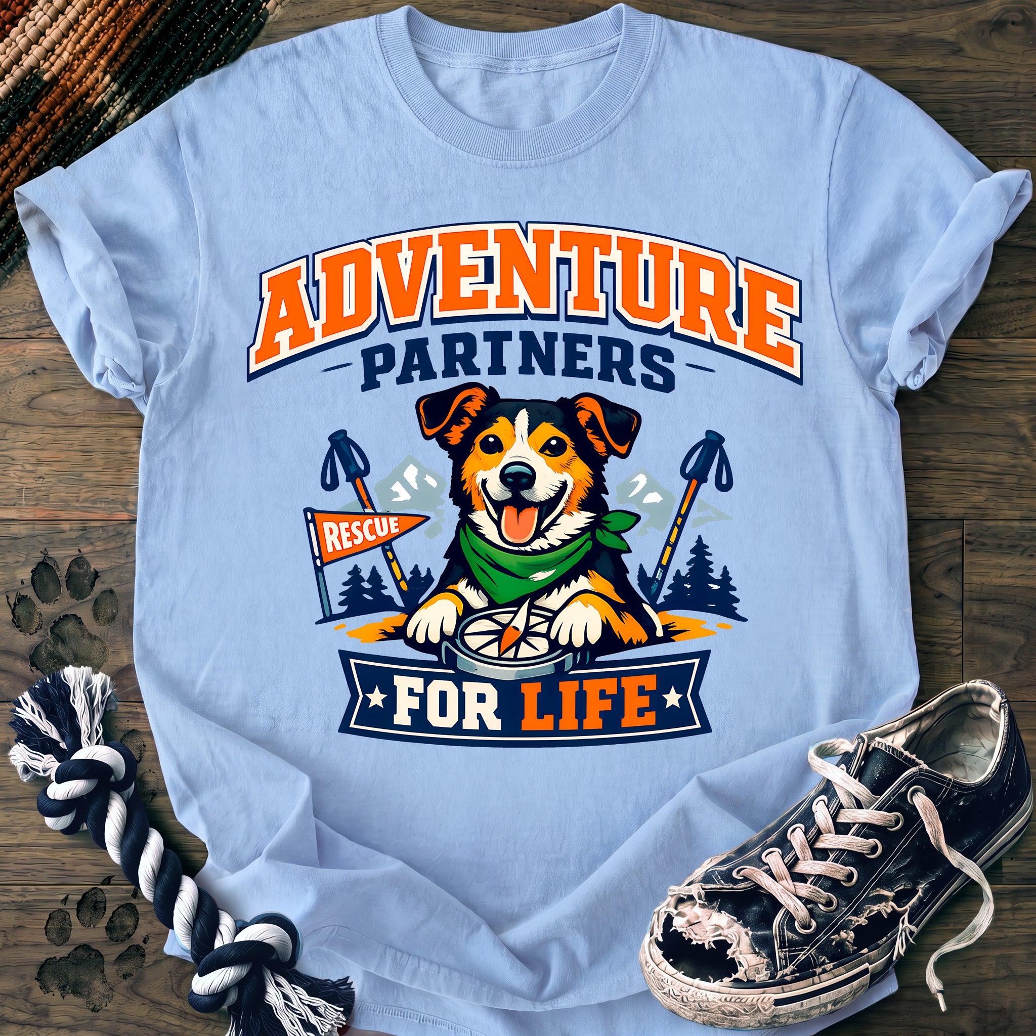 PAWSSION CLUB t-shirt in Chambray color - SKU PC-0237