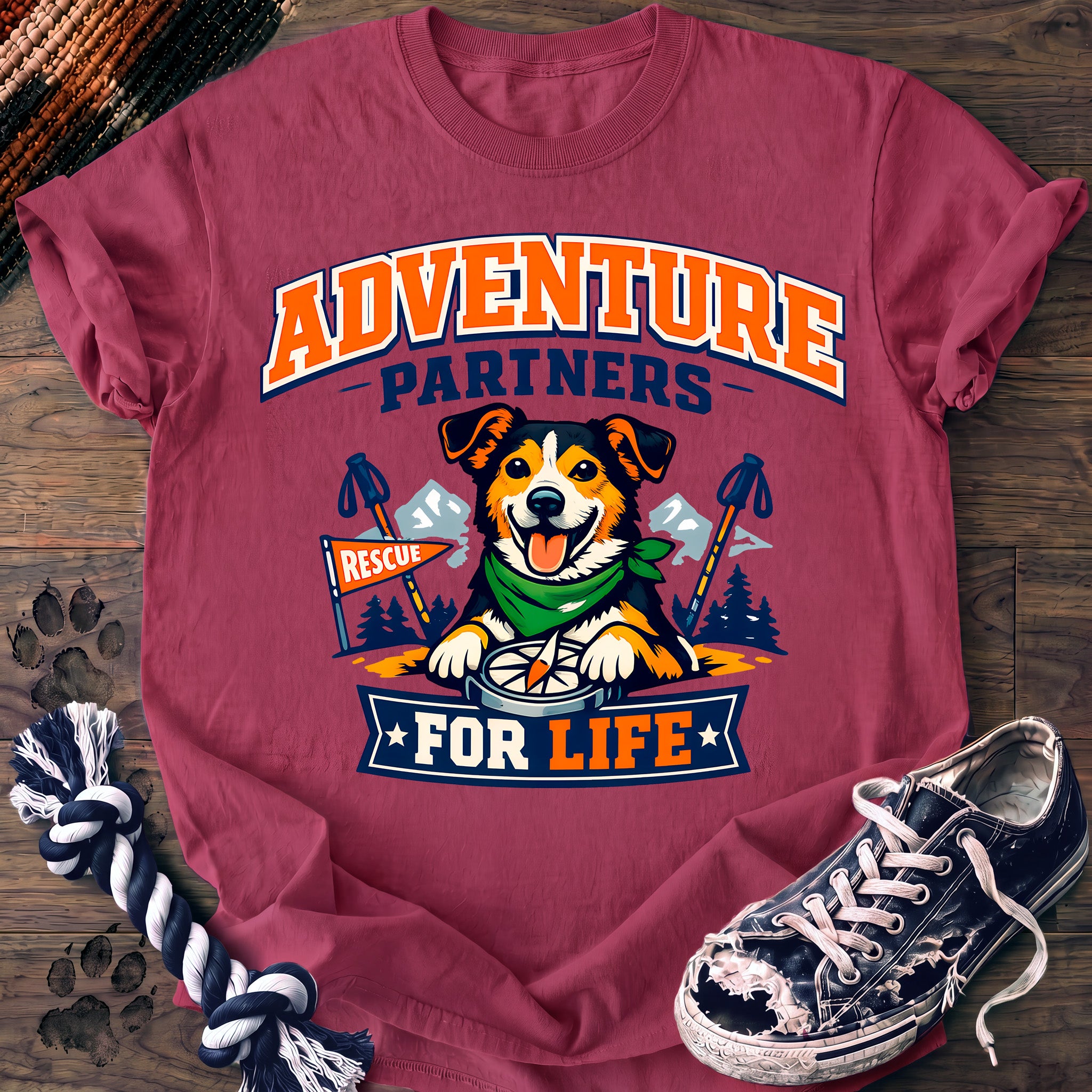 PAWSSION CLUB t-shirt in Crunchberry color - SKU PC-0237