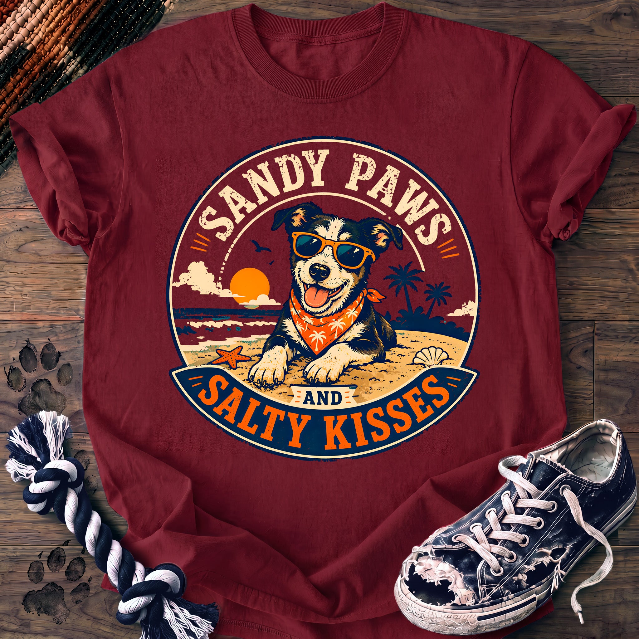 PAWSSION CLUB t-shirt in Crimson color - SKU PC-0238