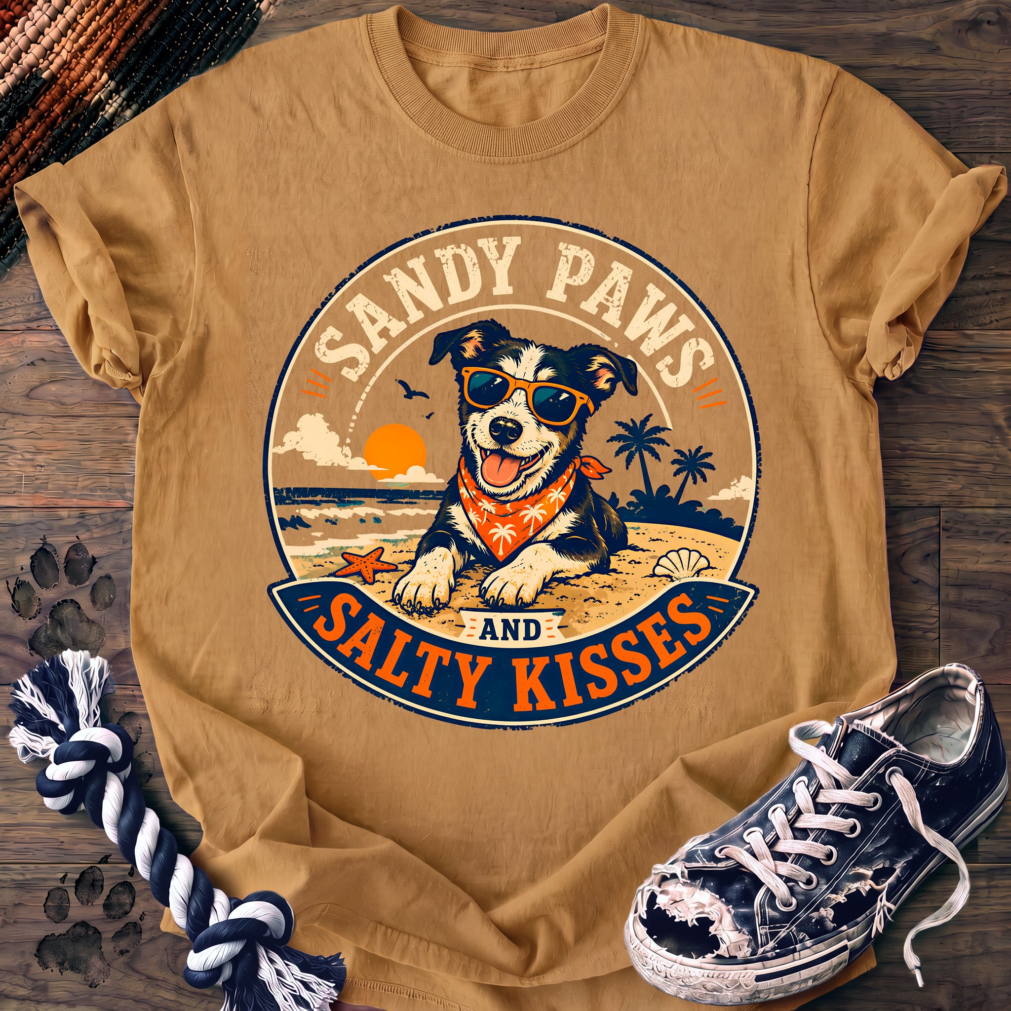 PAWSSION CLUB t-shirt in Mustard color - SKU PC-0238