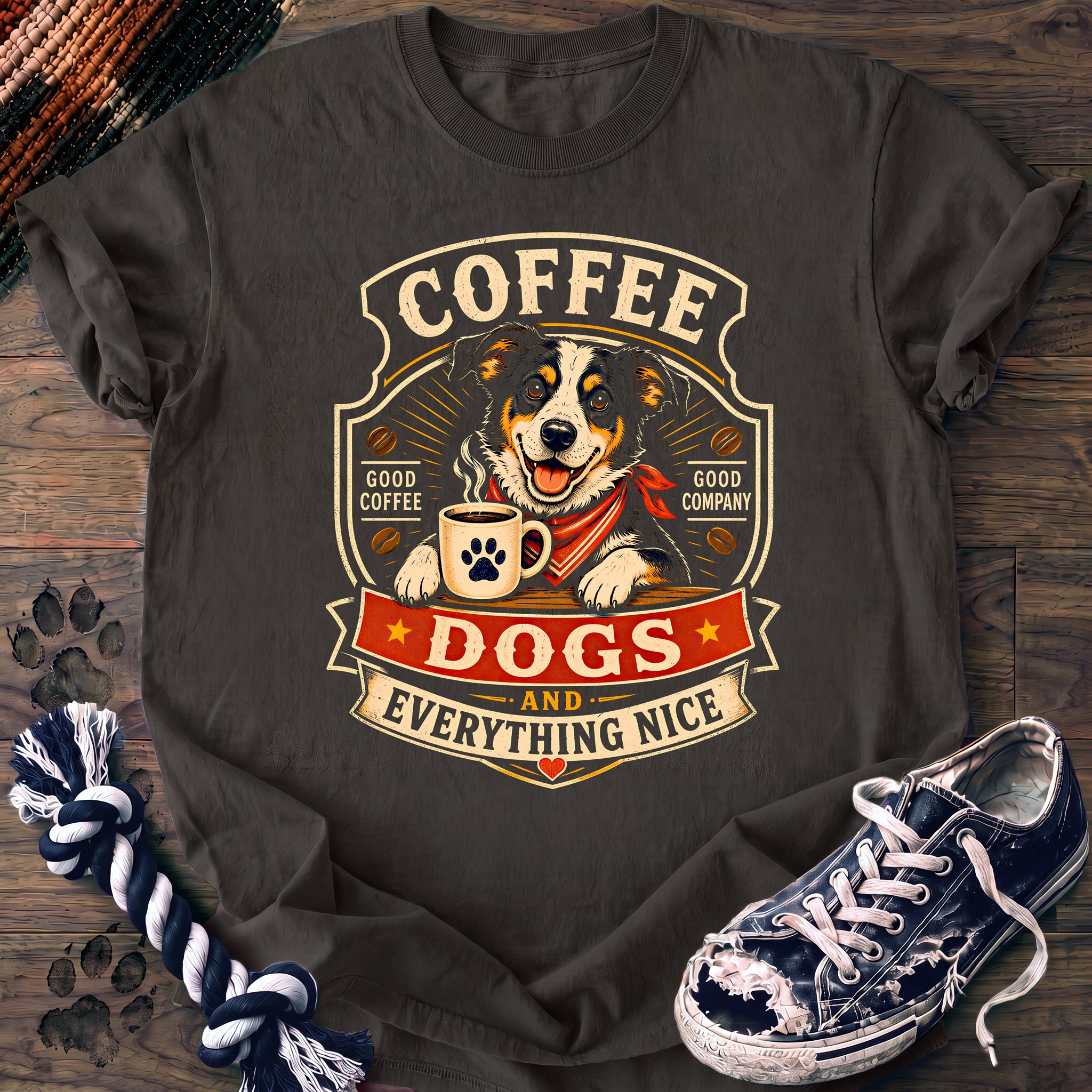 PAWSSION CLUB t-shirt in Pepper color - SKU PC-0239