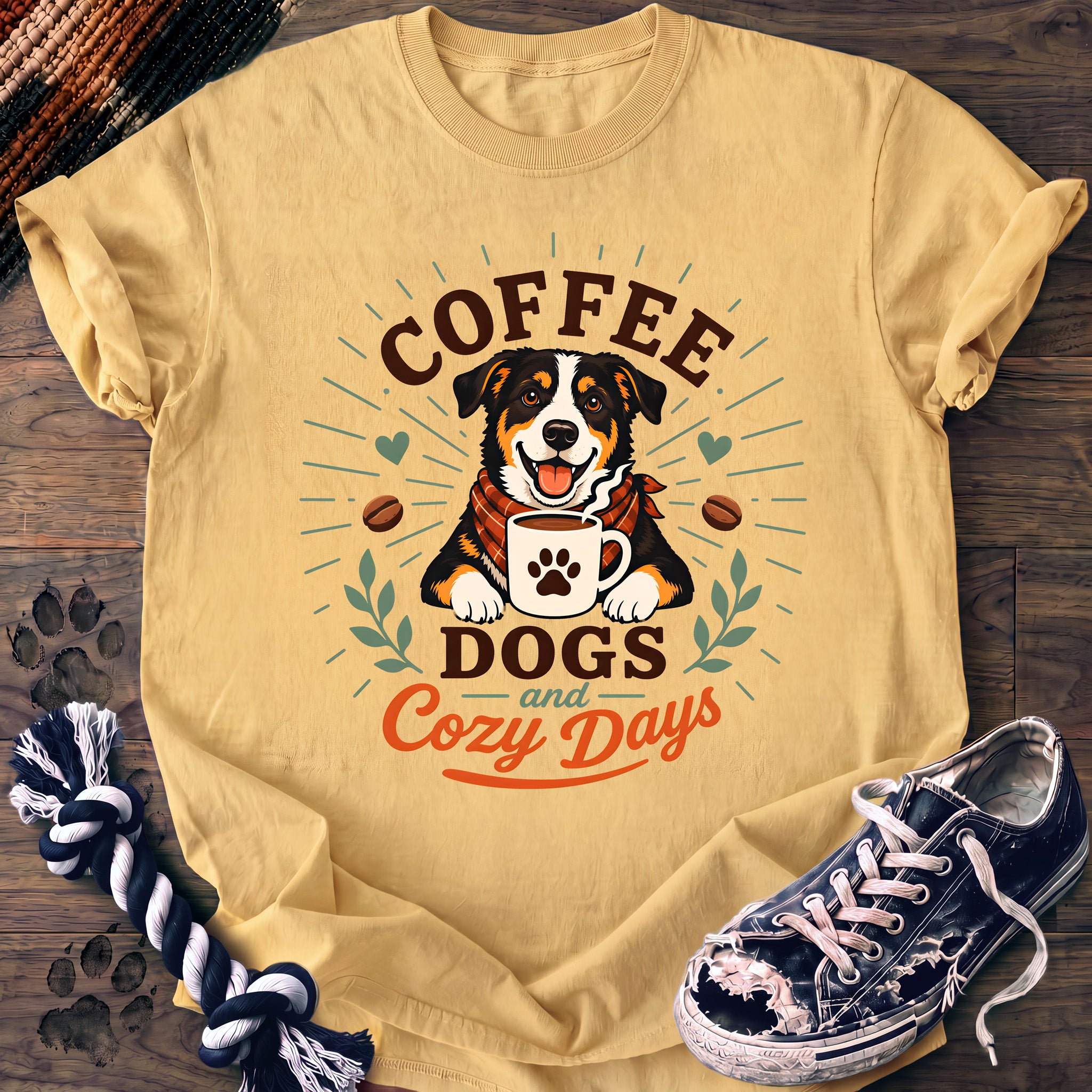 PAWSSION CLUB t-shirt in Butter color - SKU PC-0240