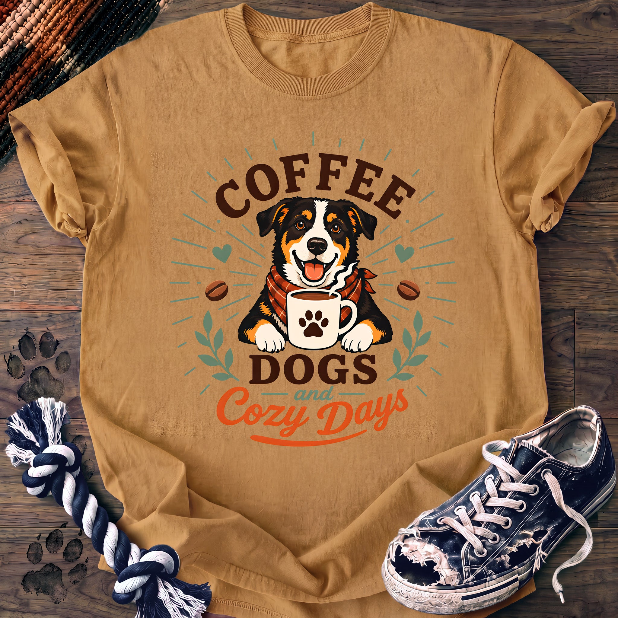 PAWSSION CLUB t-shirt in Mustard color - SKU PC-0240