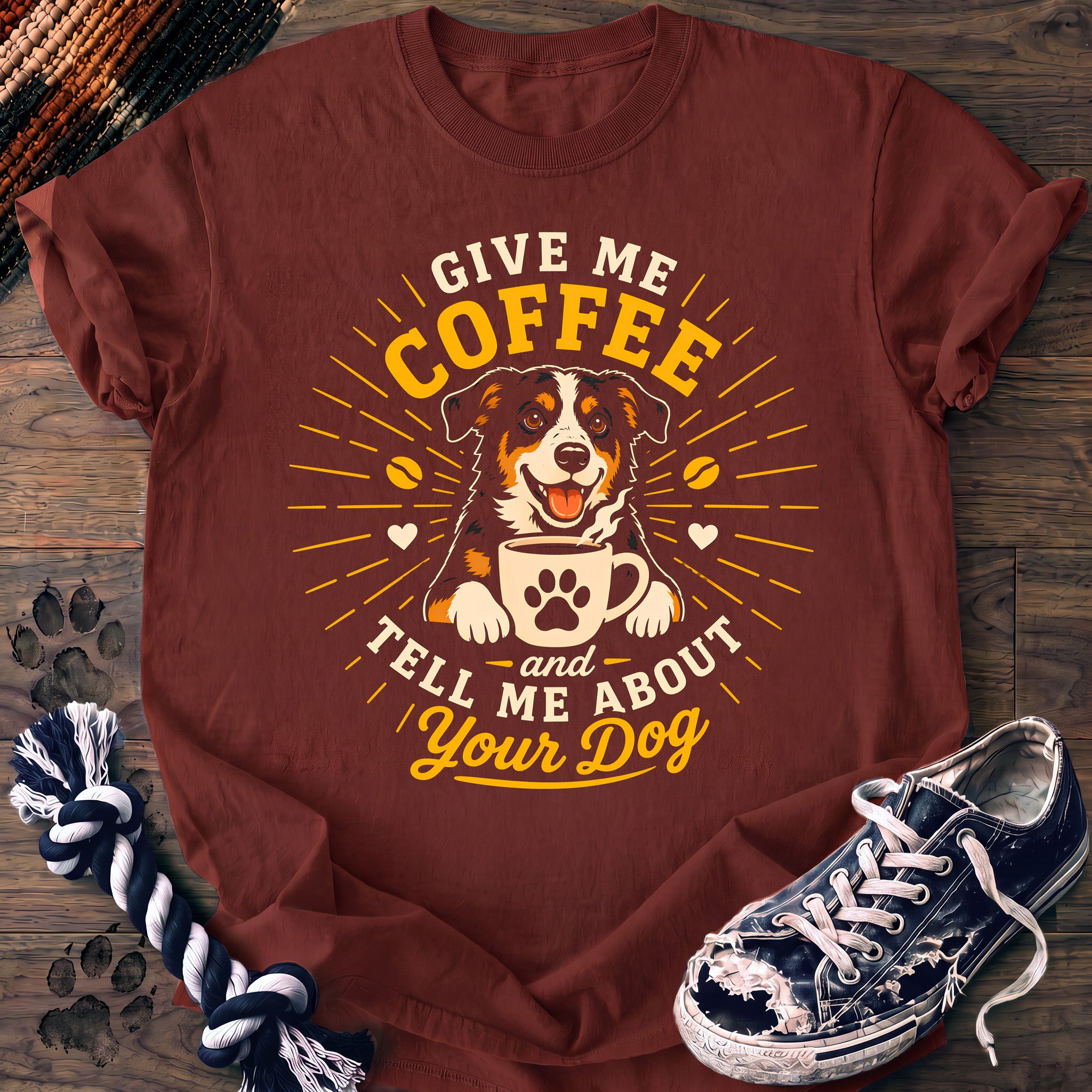 PAWSSION CLUB t-shirt in Brick color - SKU PC-0242