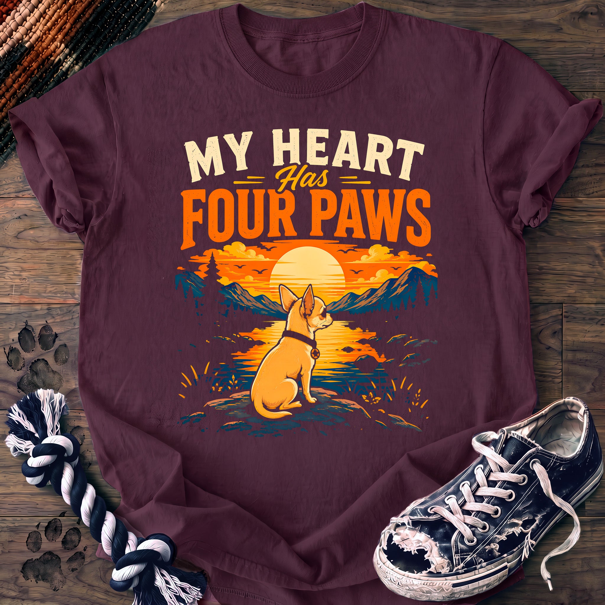 PAWSSION CLUB t-shirt in Berry color - SKU PC-0245