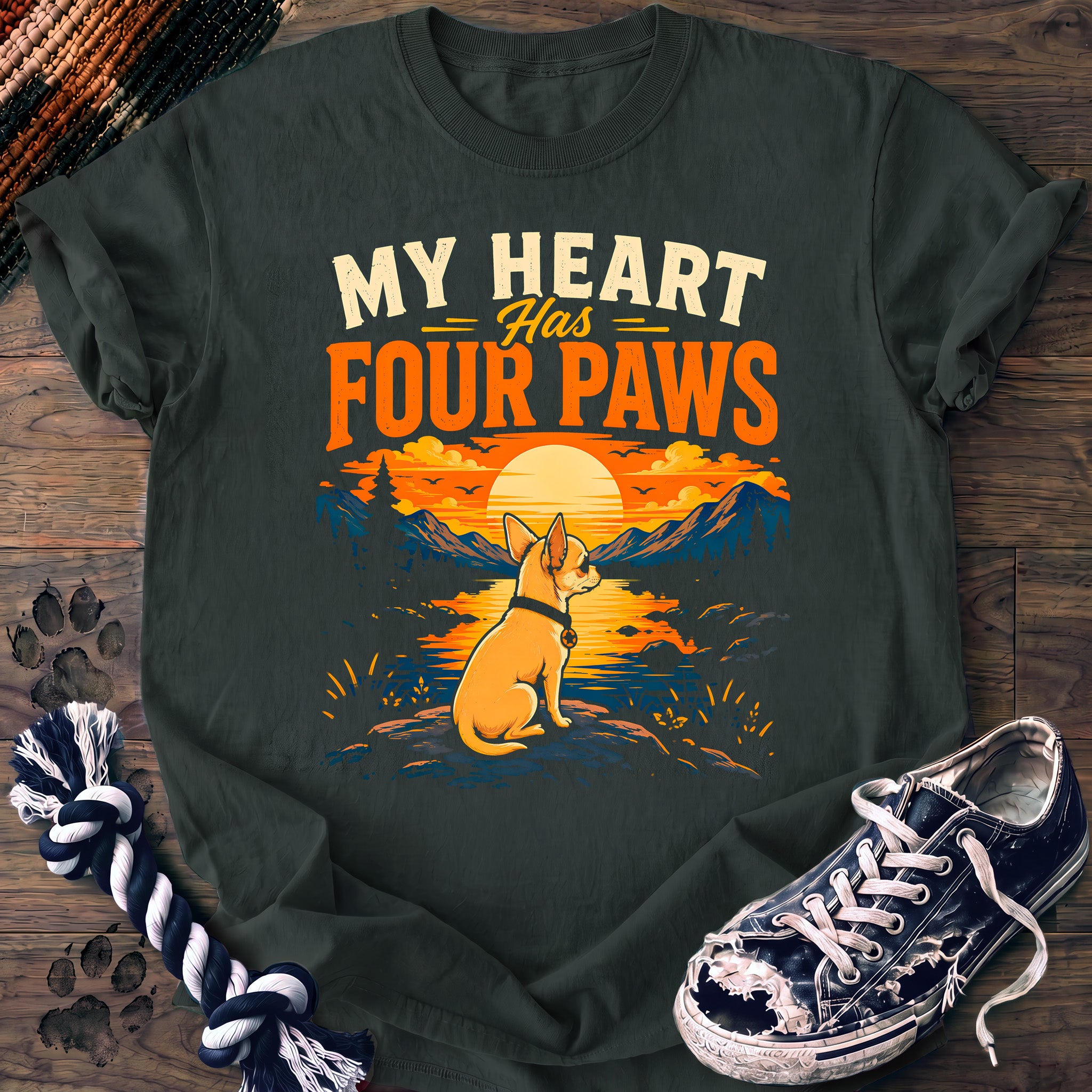 PAWSSION CLUB t-shirt in BlueSpruce color - SKU PC-0245