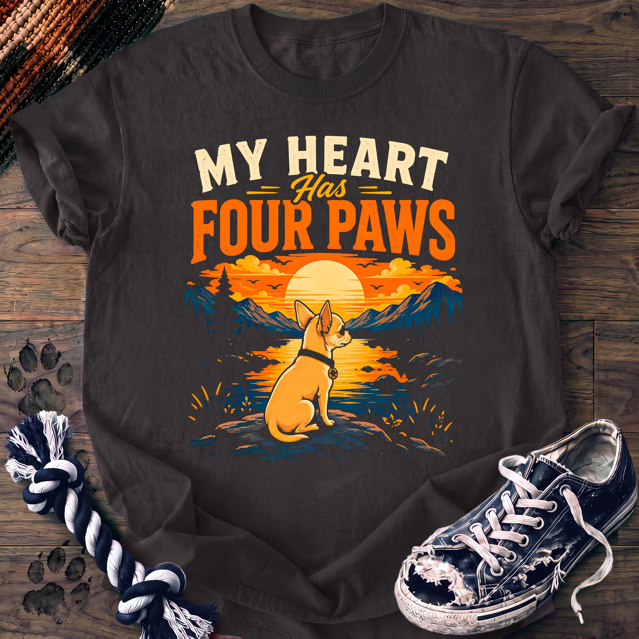 PAWSSION CLUB t-shirt in Graphite color - SKU PC-0245