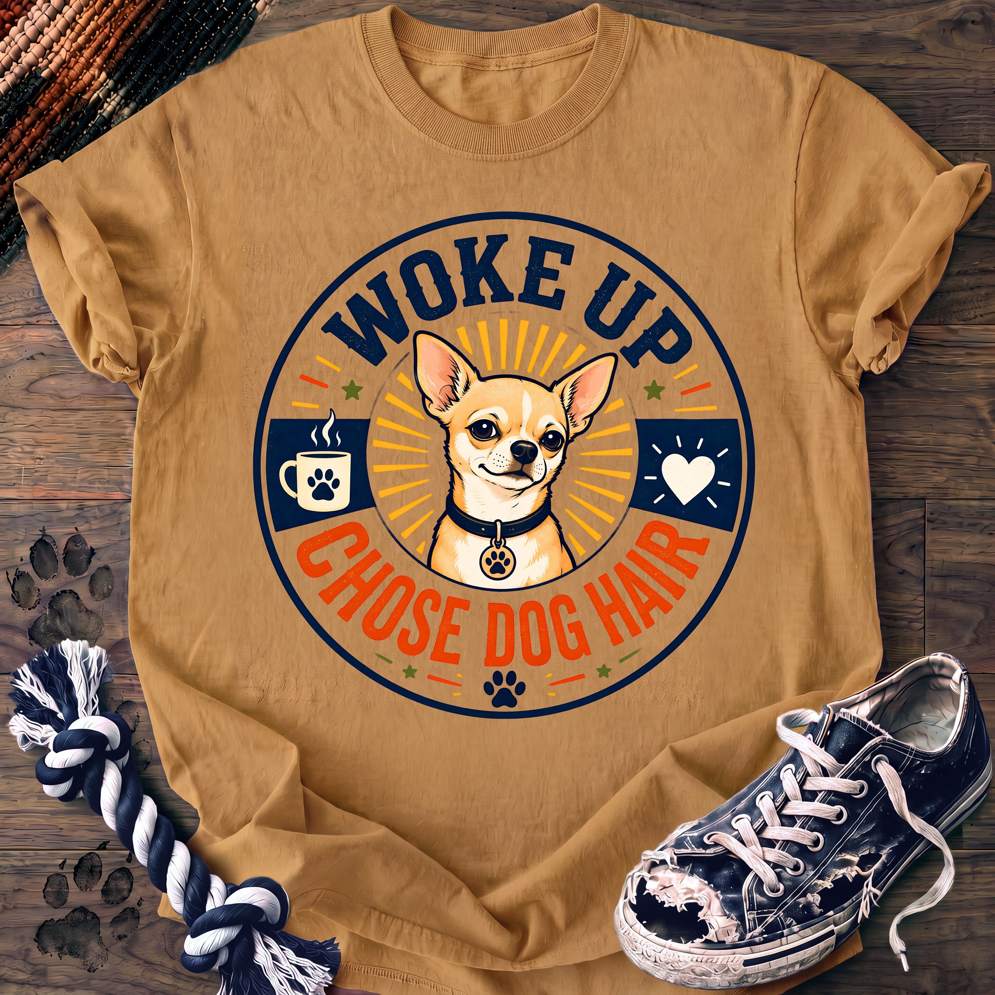 PAWSSION CLUB t-shirt in Mustard color - SKU PC-0247