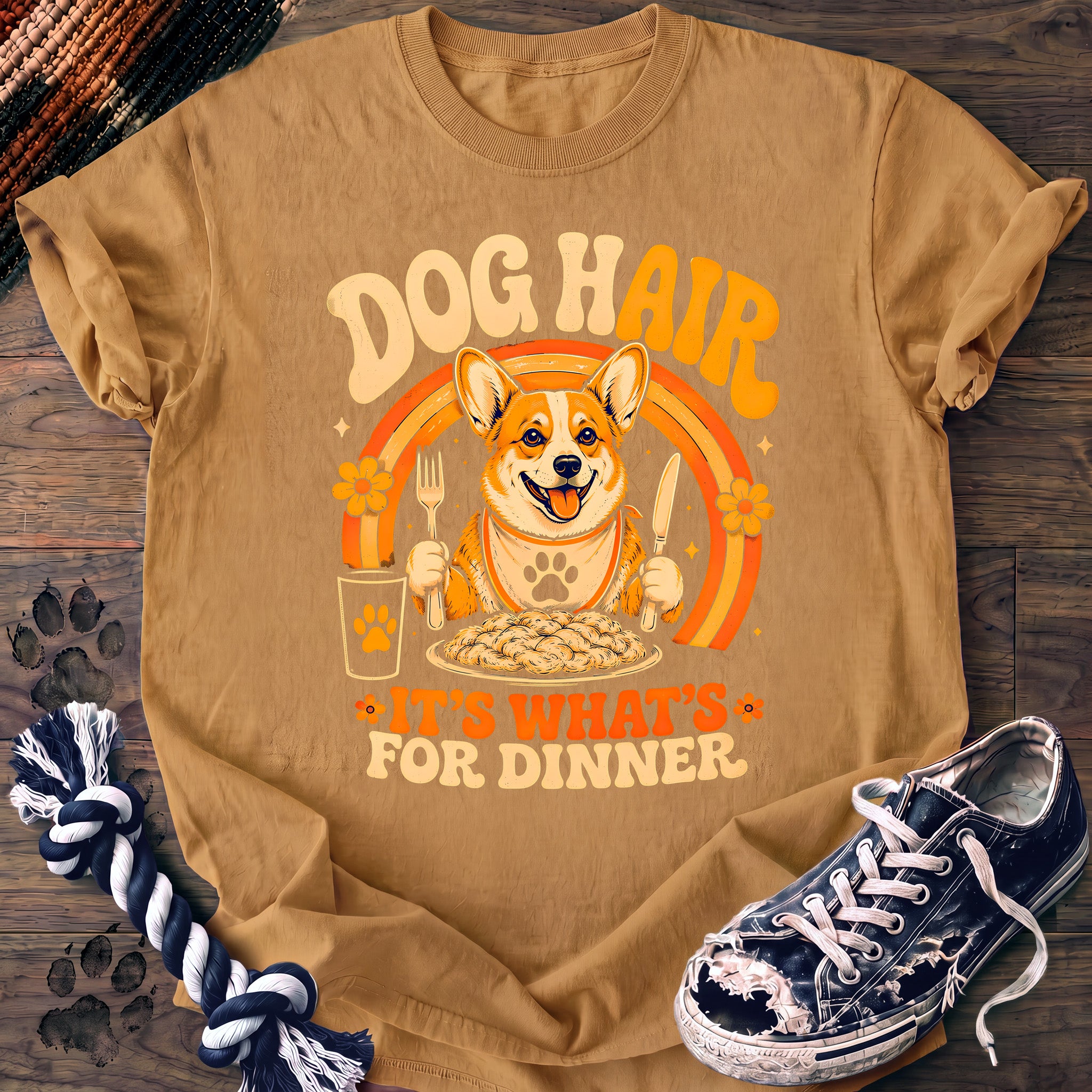 PAWSSION CLUB t-shirt in Mustard color - SKU PC-0249