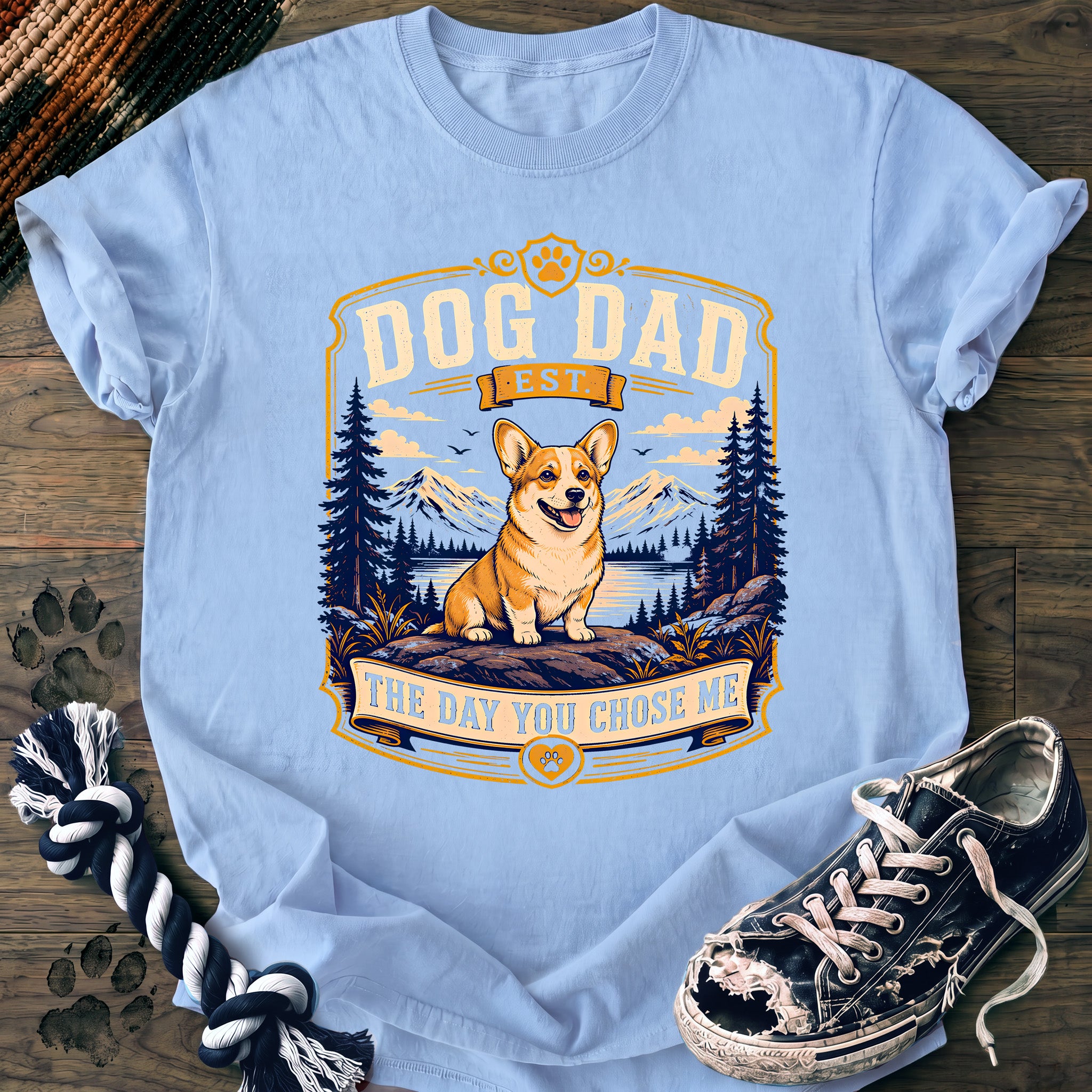 PAWSSION CLUB t-shirt in Chambray color - SKU PC-0251