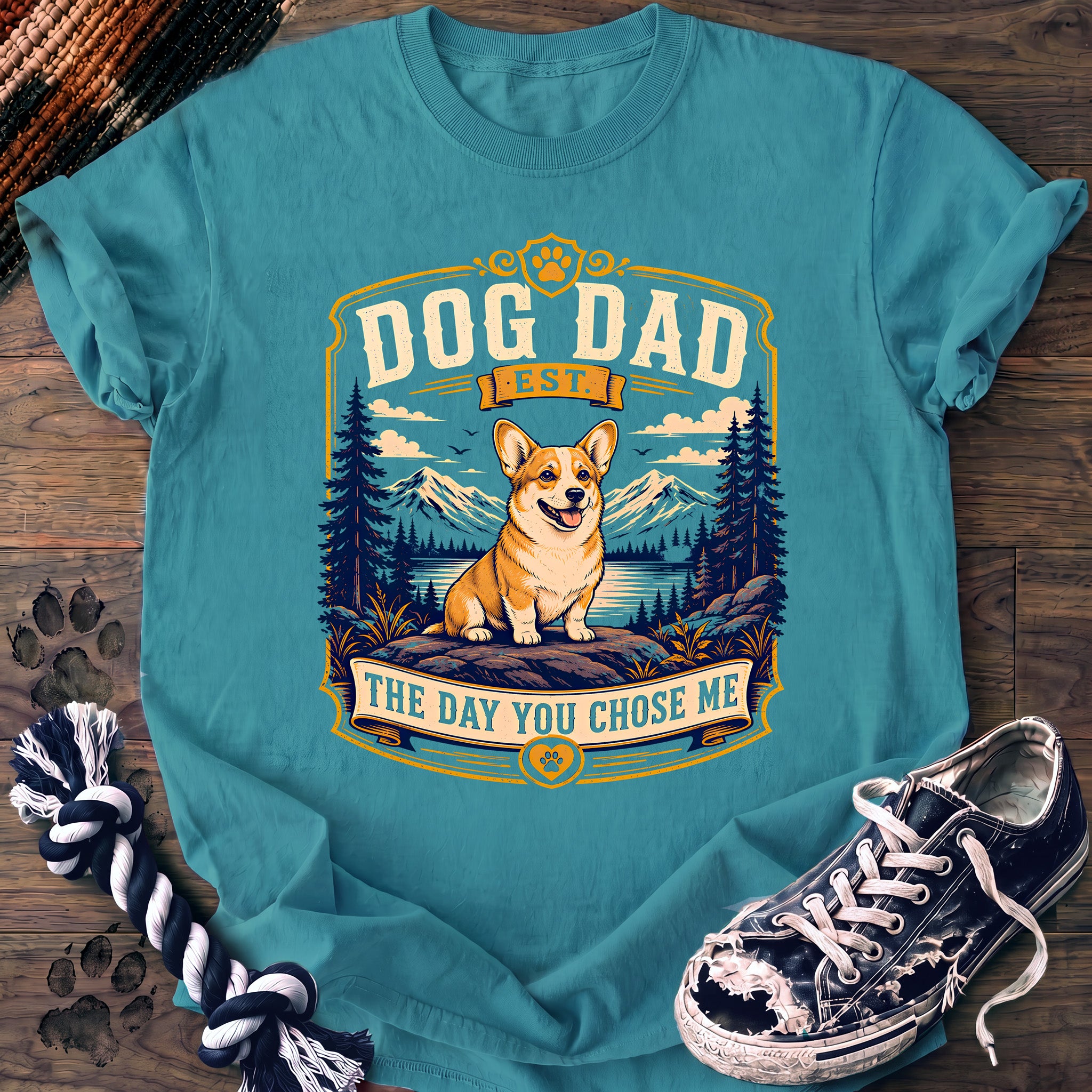 PAWSSION CLUB t-shirt in LagoonBlue color - SKU PC-0251