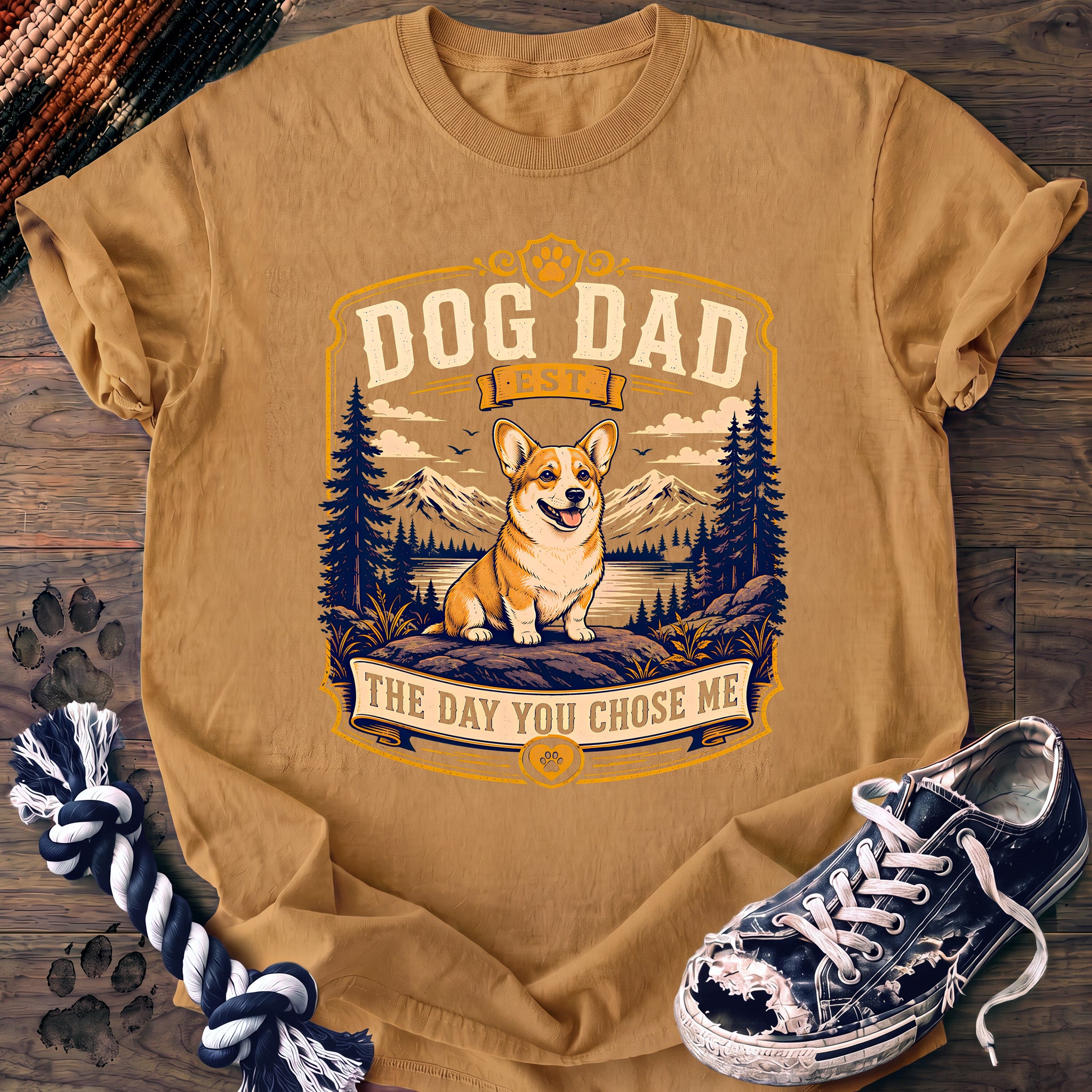 PAWSSION CLUB t-shirt in Mustard color - SKU PC-0251