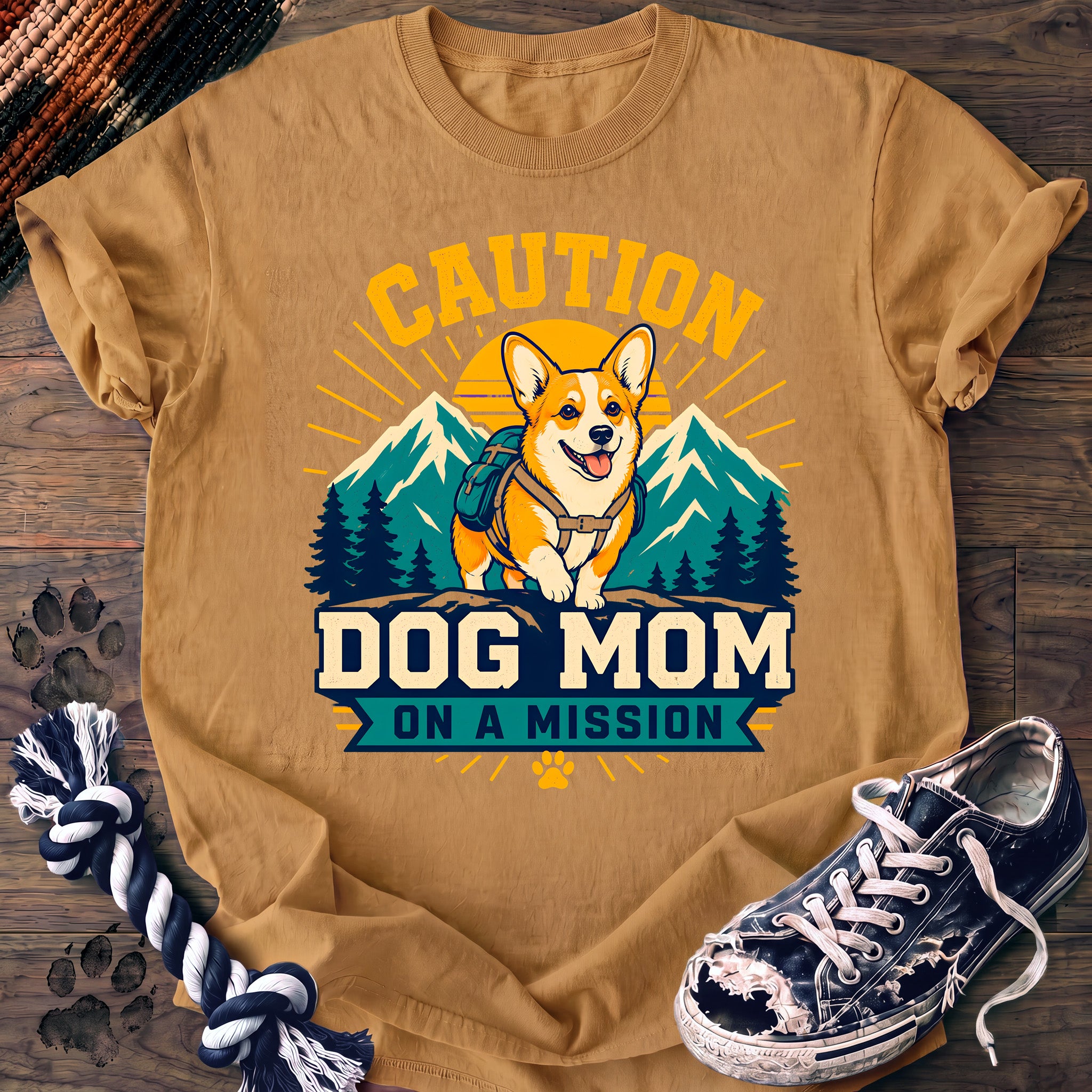 PAWSSION CLUB t-shirt in Mustard color - SKU PC-0252